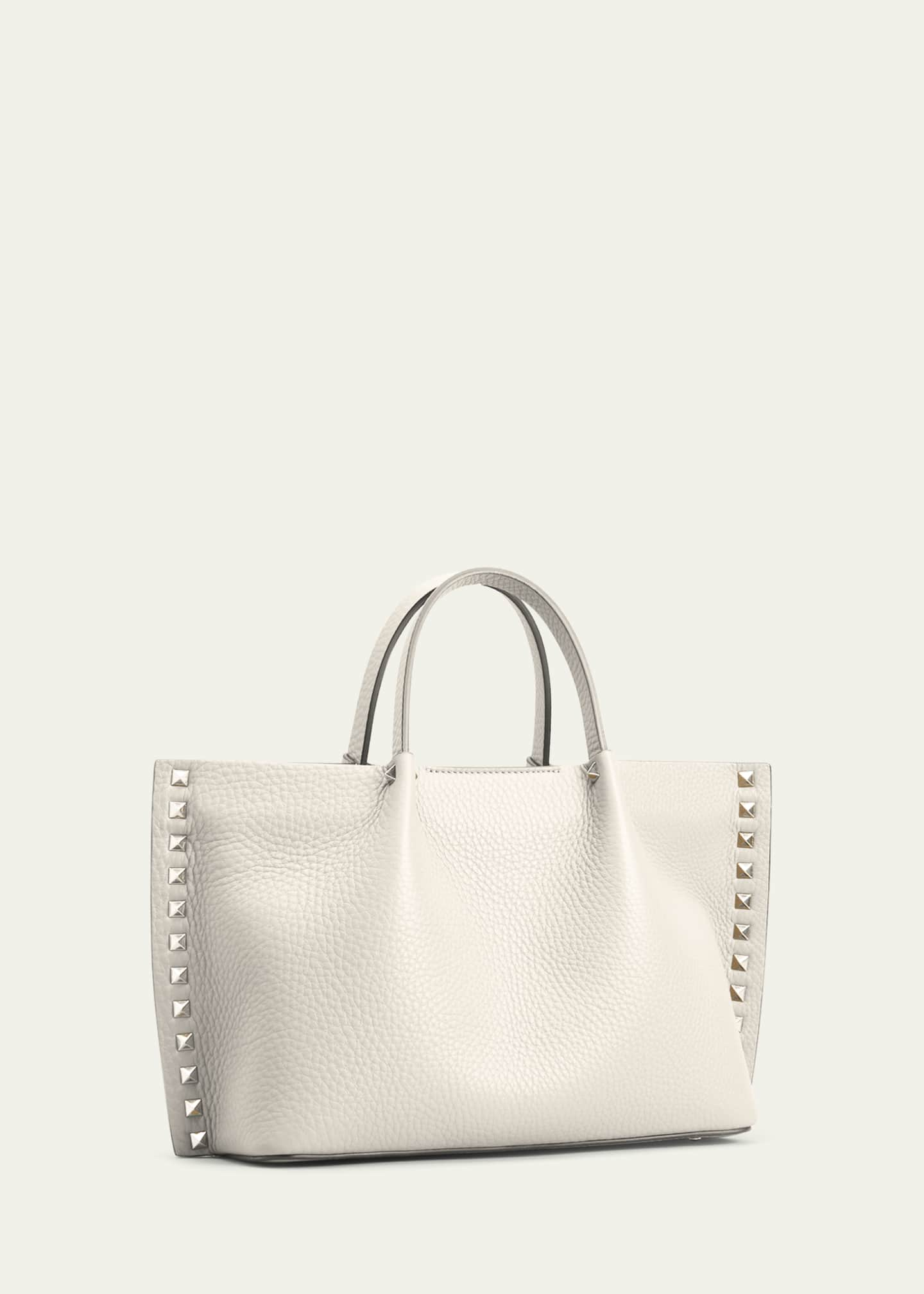 Valentino Old Rose Leather Medium Escape V Logo Tote