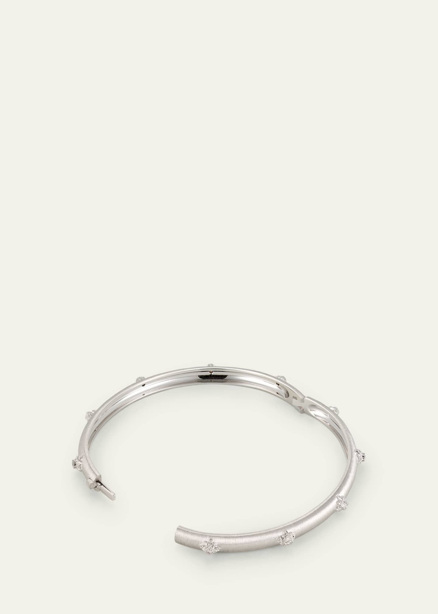 Buccellati Macri Bombe 18K White Gold Diamond Cuff Bracelet Image 4 of 4