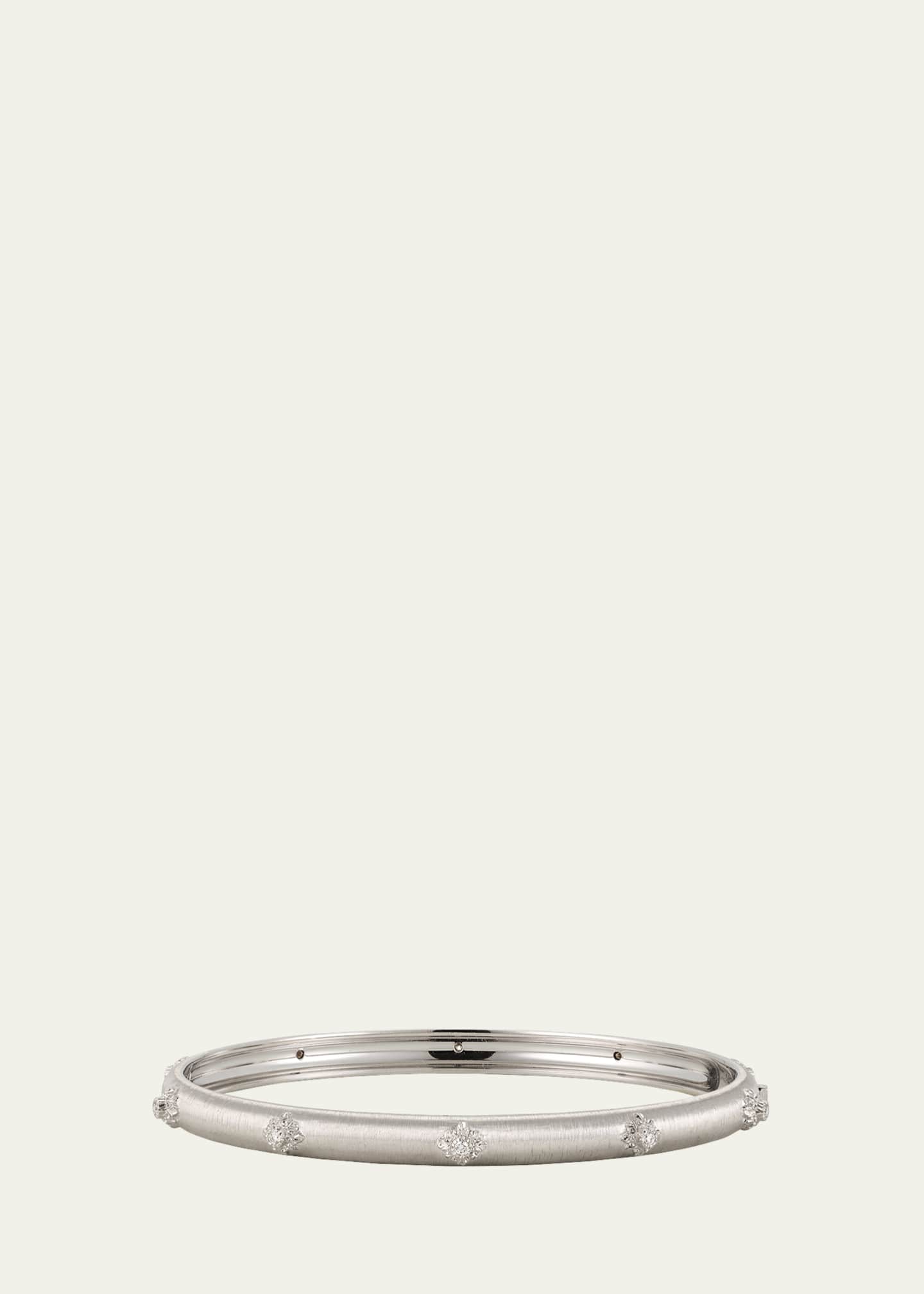 Buccellati Macri Bombe 18K White Gold Diamond Cuff Bracelet Image 1 of 4