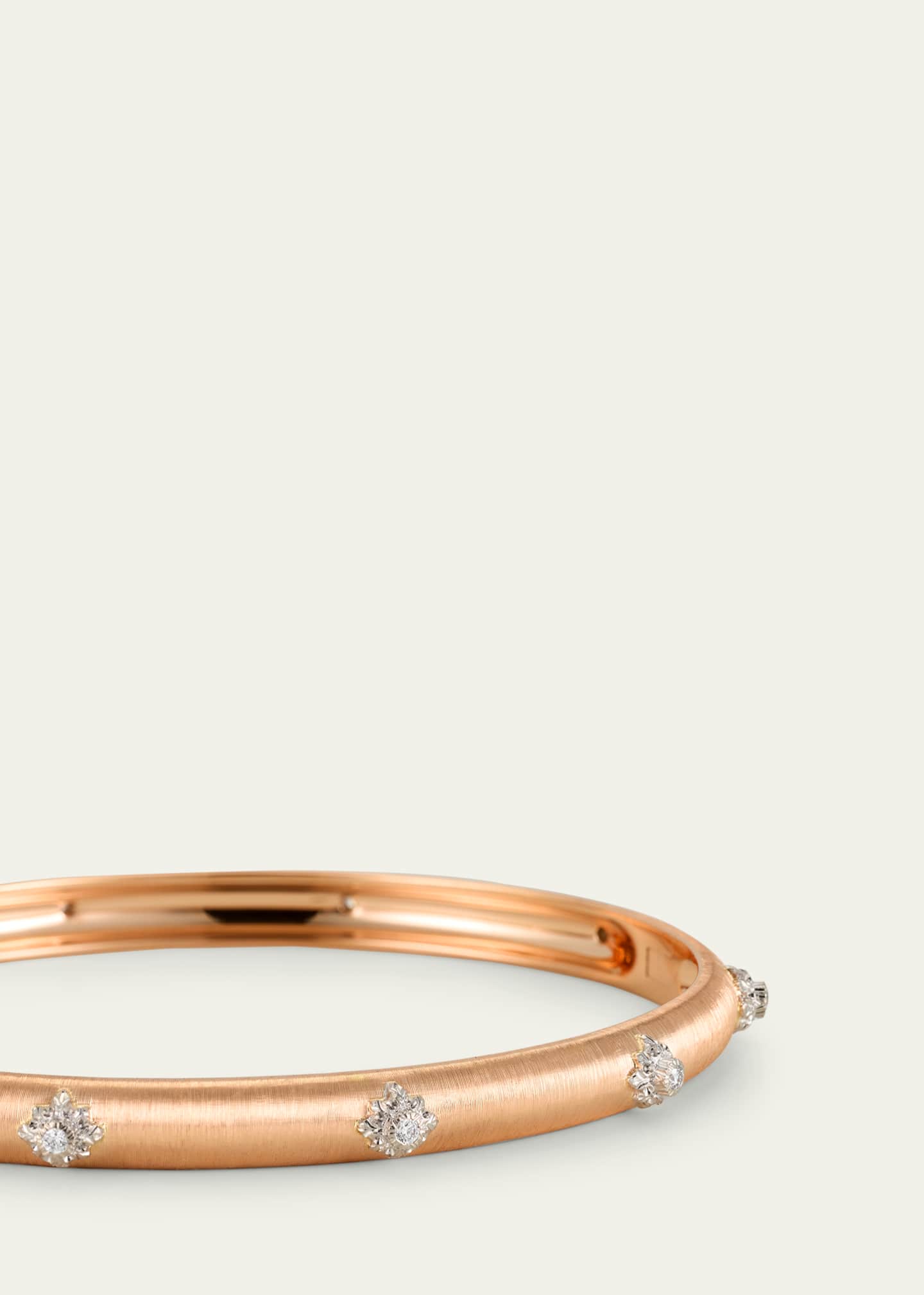 Buccellati Macri Bombe 18K Rose Gold Diamond Cuff Bracelet Image 3 of 4