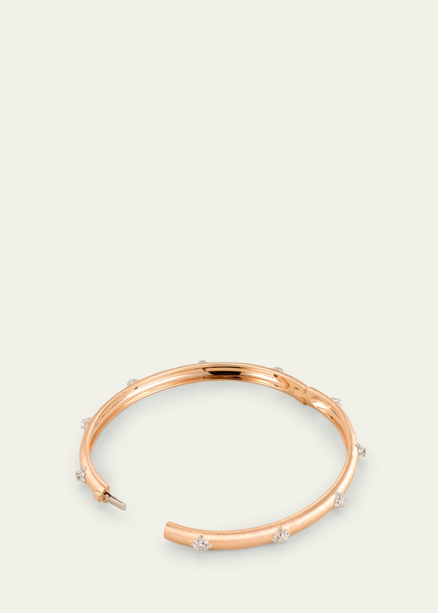 Buccellati Macri Bombe 18K Rose Gold Diamond Cuff Bracelet Image 4 of 4