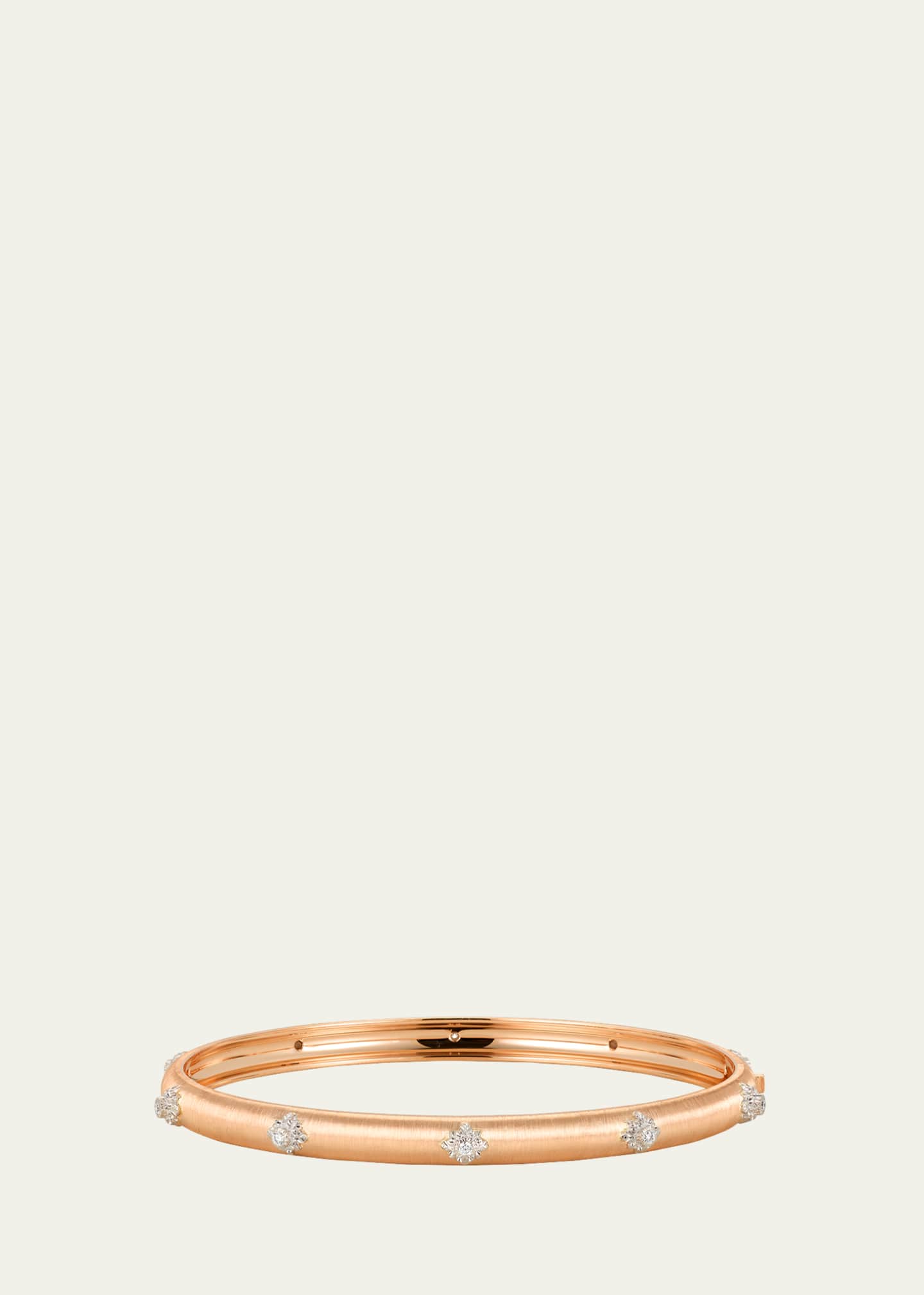 Buccellati Macri Bombe 18K Rose Gold Diamond Cuff Bracelet Image 1 of 4