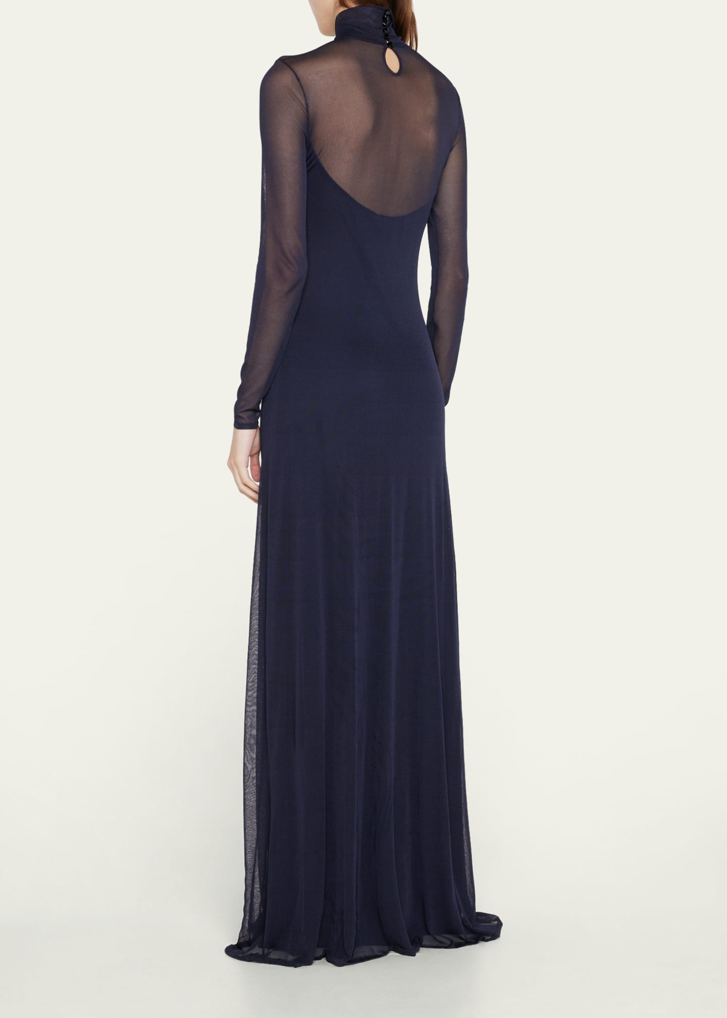 Sheer on sale turtleneck dress