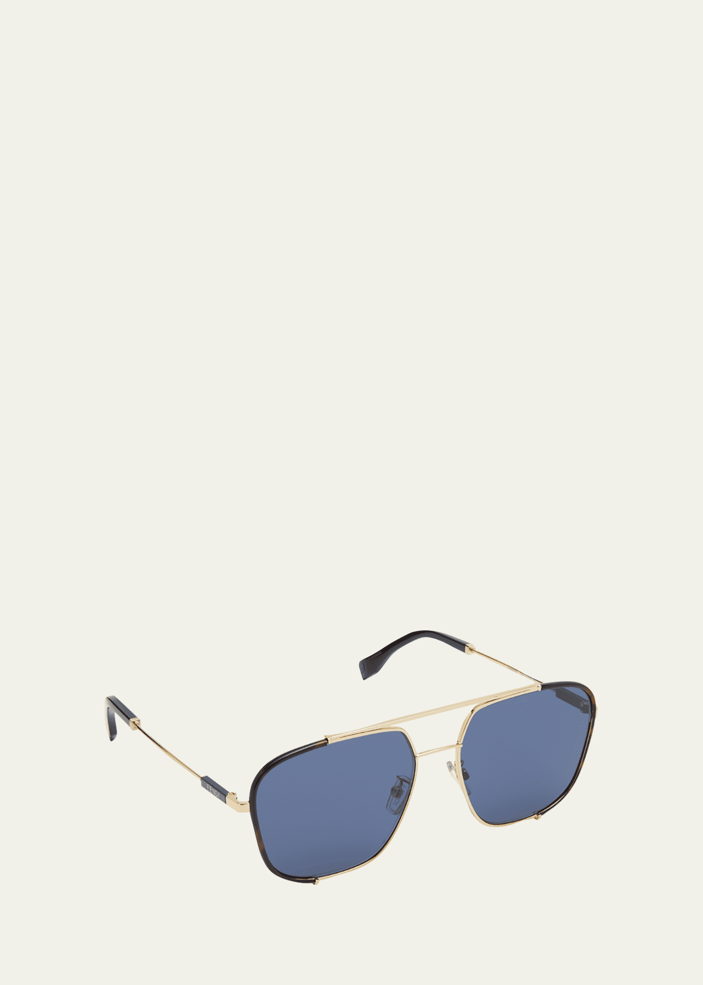 Fendi Men's Double-Bridge Metal Rectangle Sunglasses - Bergdorf Goodman