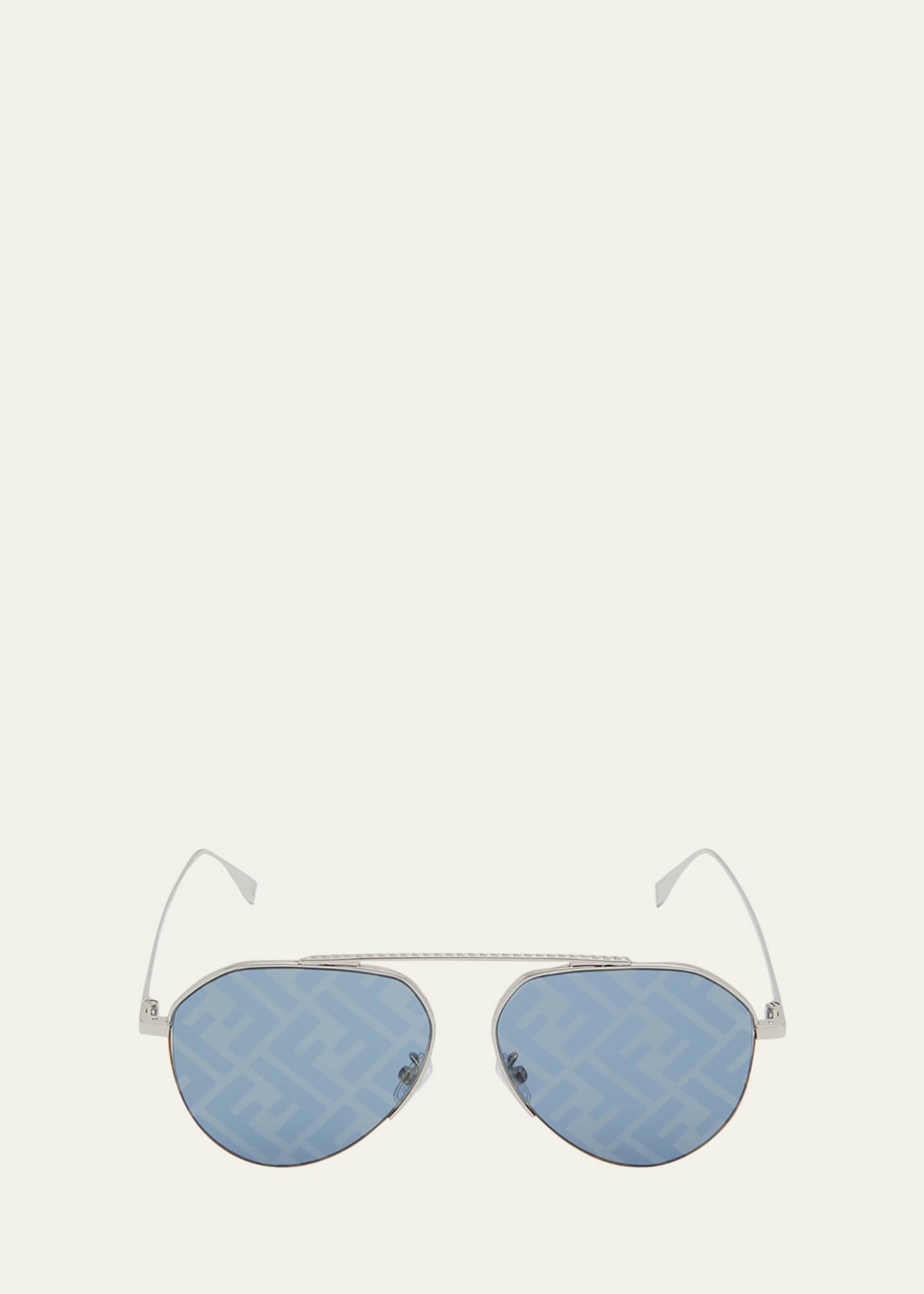 Fendi Men's Blue Metal Sunglasses