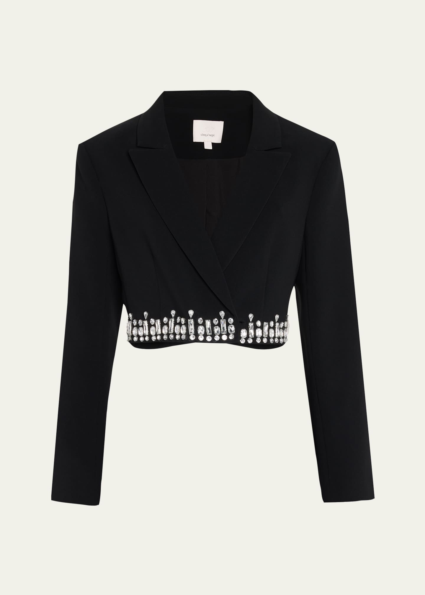 Cinq a Sept Kenza Crystal Cropped Blazer Jacket - Bergdorf Goodman