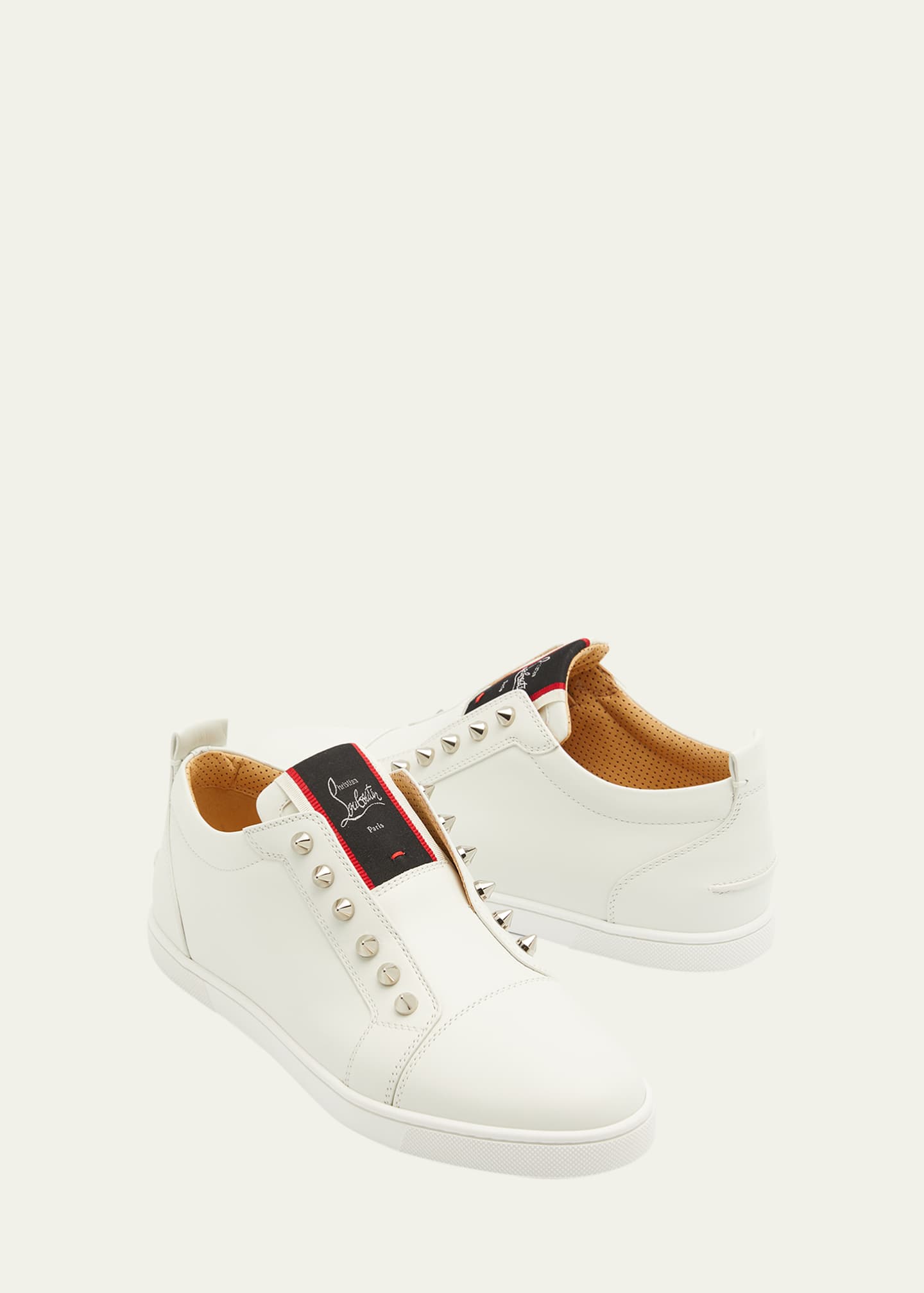 Christian Louboutin Fique A Vontade Red Sole Leather Low-Top 