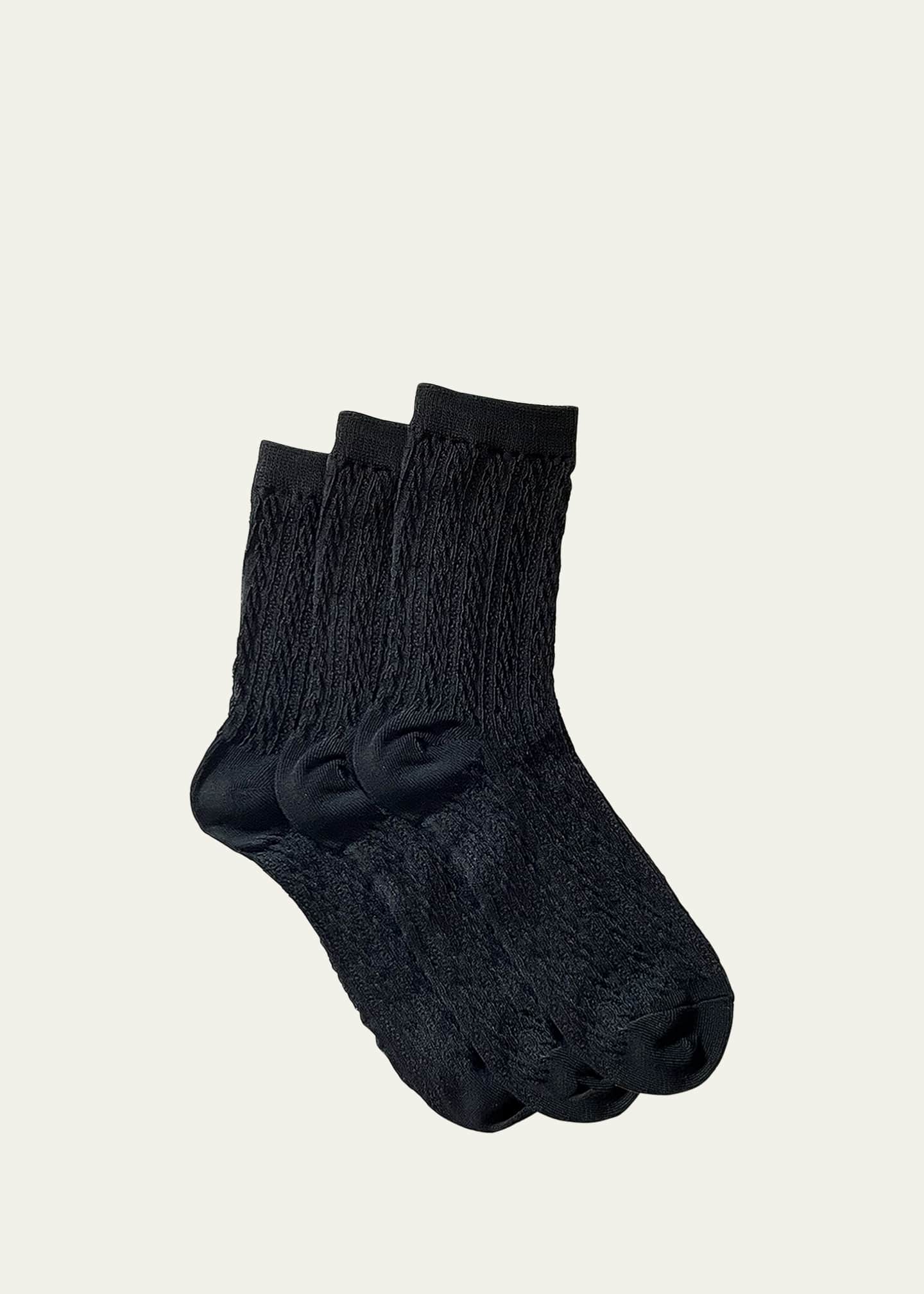 Stems Textured Crew Socks 3Pack Bergdorf Goodman