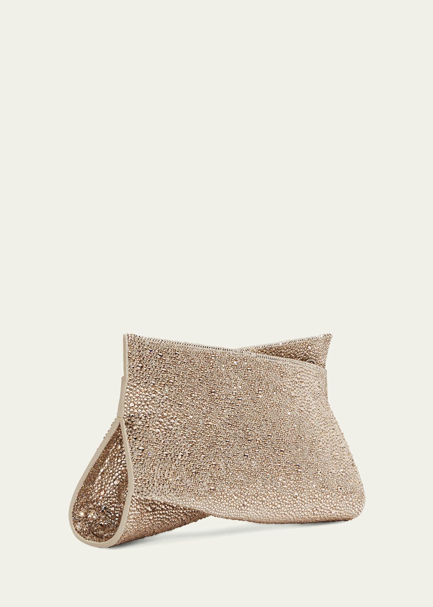 Christian Louboutin Loubitwist Small Clutch in Strass Suede Image 3 of 5