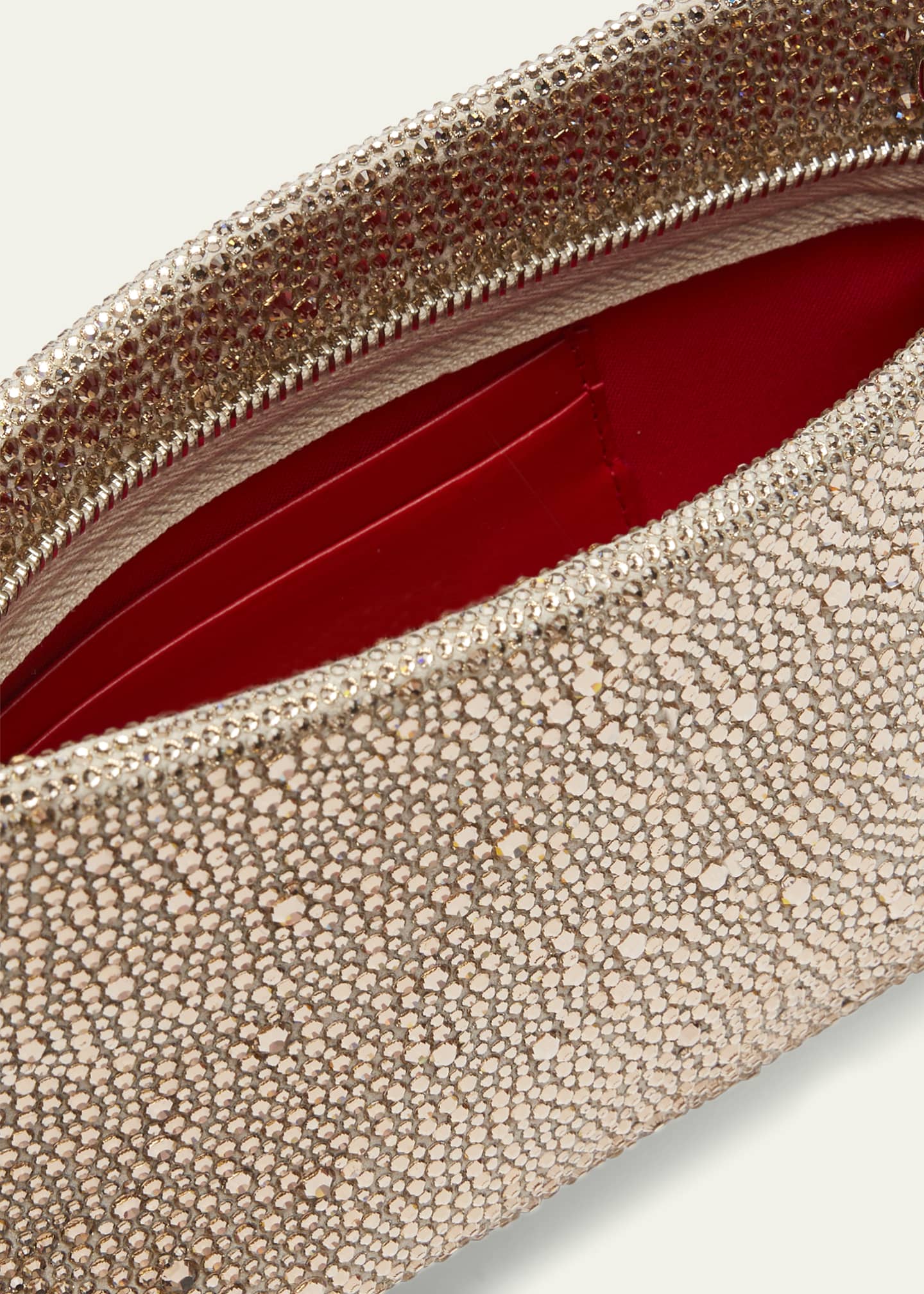 Christian Louboutin Loubitwist Small Clutch in Strass Suede Image 4 of 5