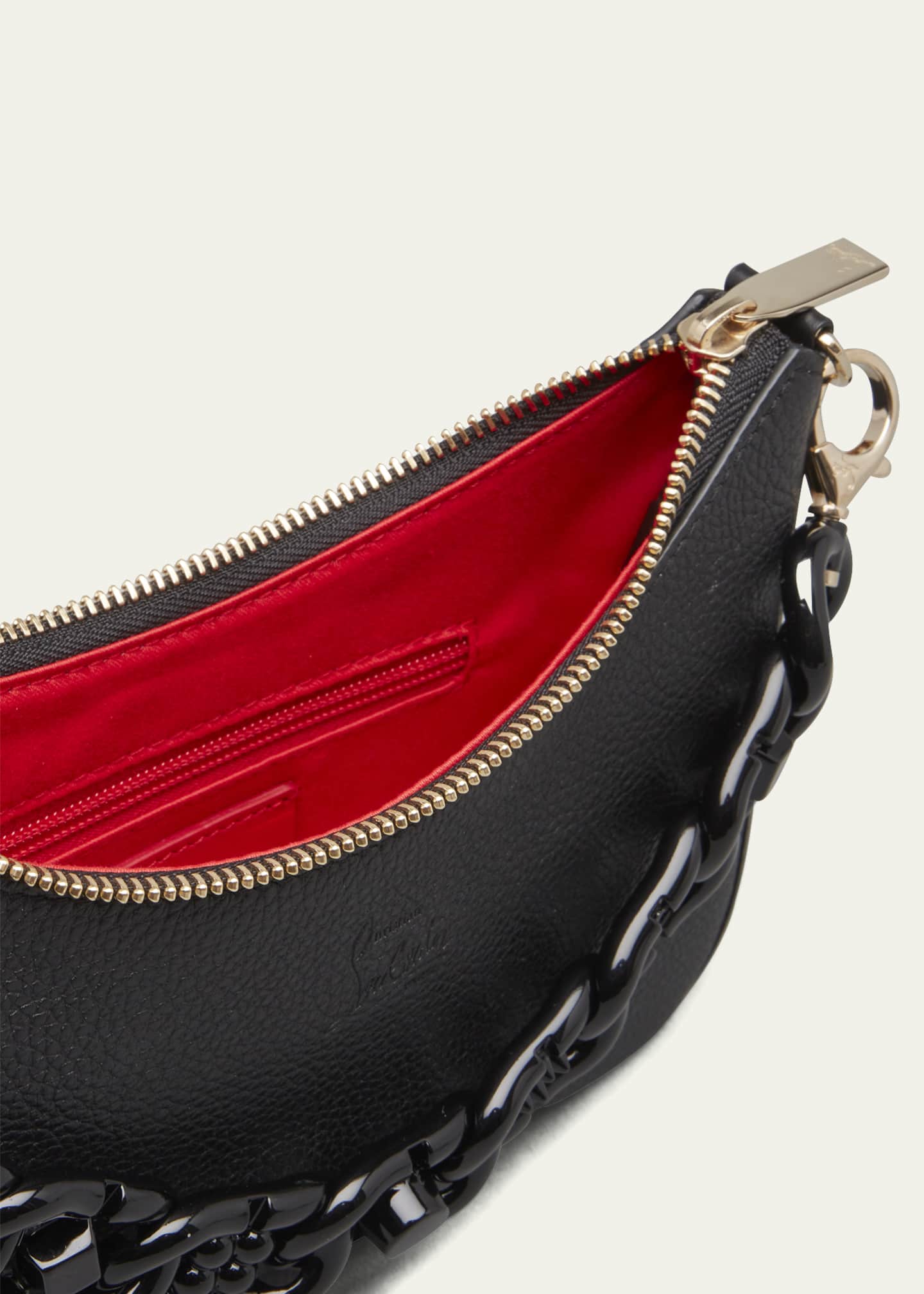 Christian Louboutin Loubila Chain Mini Shoulder Bag in Leather