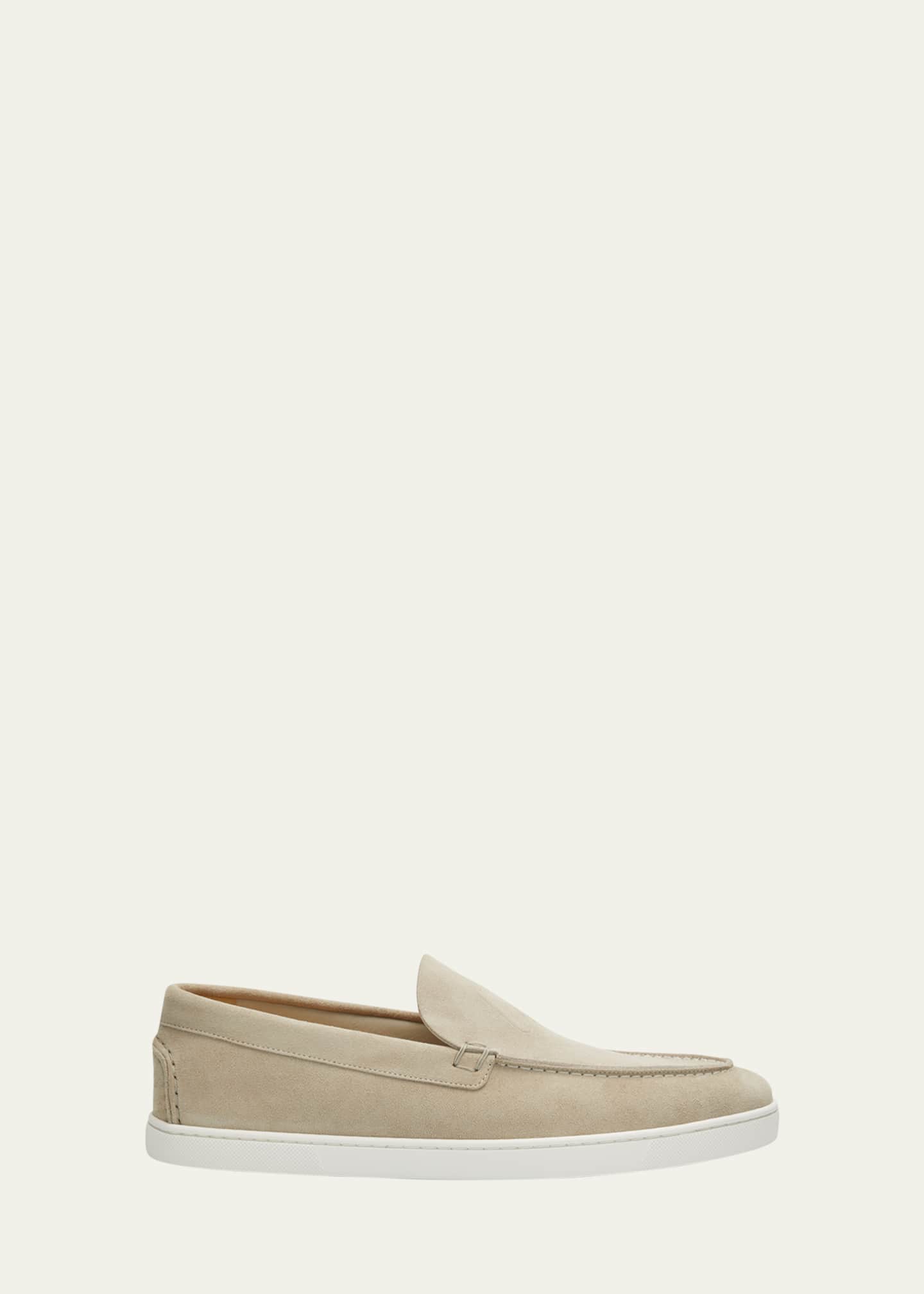 Christian Louboutin Men s Varsiboat Red Sole Leather Boat Shoes