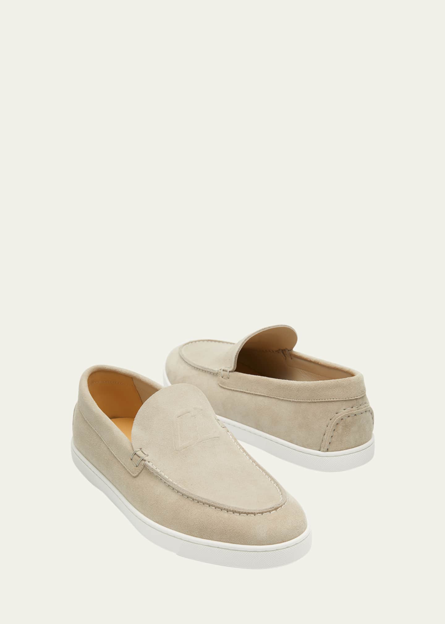 Christian Louboutin Men's Varsiboat Red Sole Leather Boat Shoes Image 7 of 7