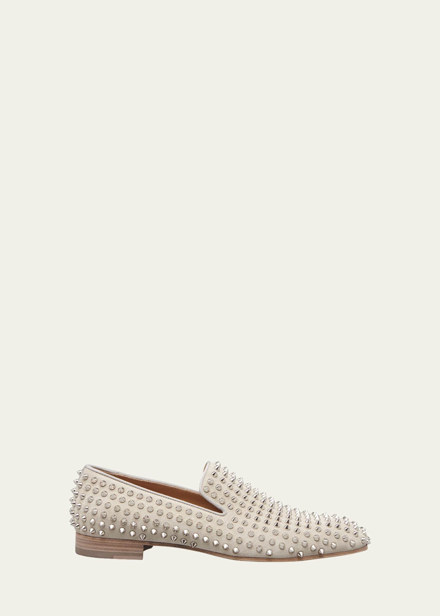 Christian Louboutin Dandelion Spikes Suede Loafers - Bergdorf