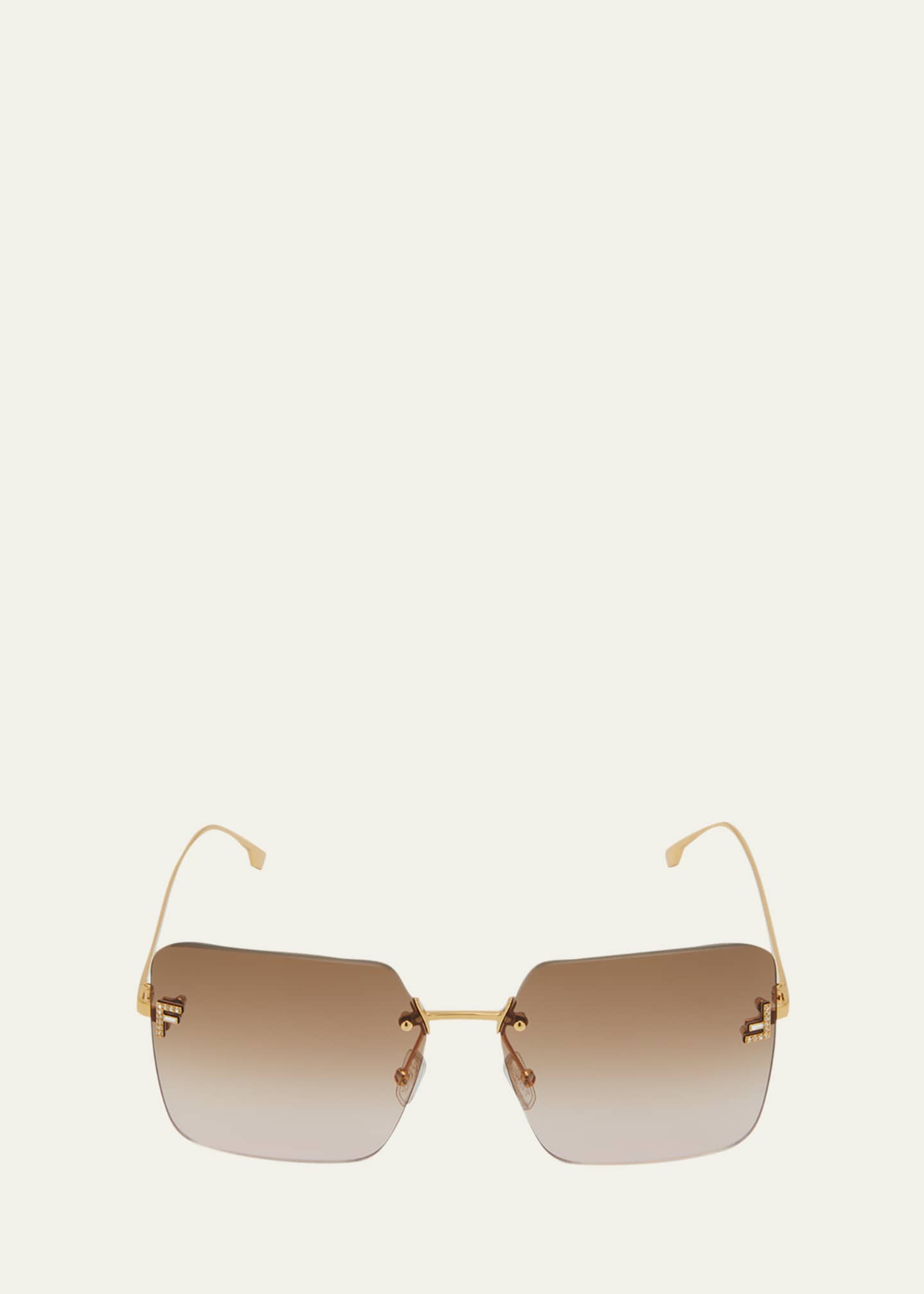 Fendi Women's Rimless Mask Sunglasses