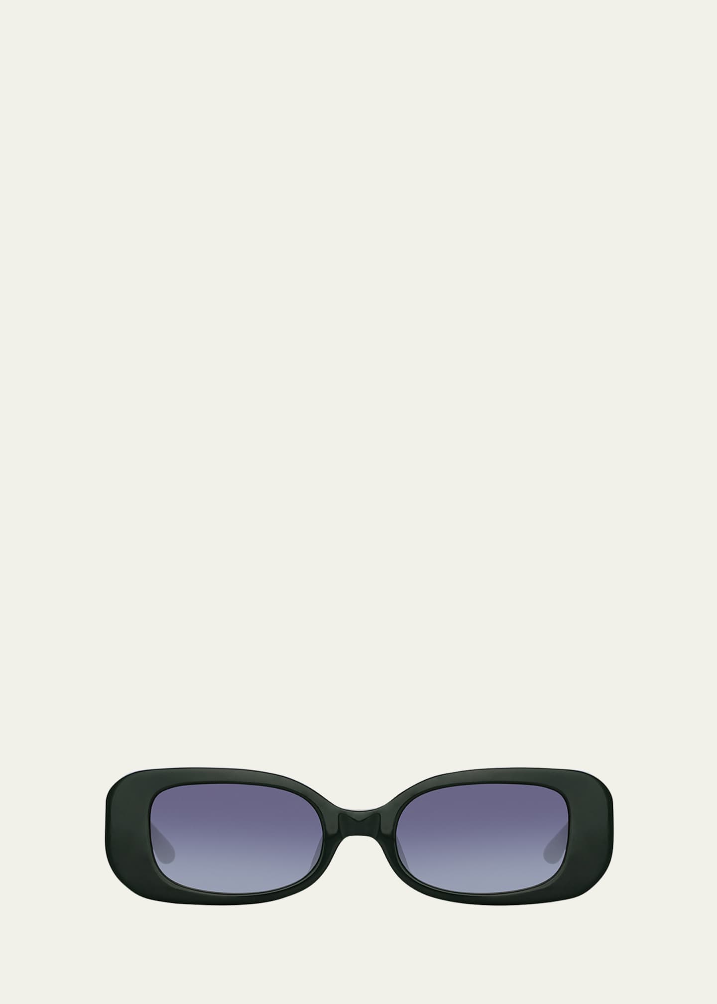 Linda Farrow Lola Rectangle Acetate & Nylon Sunglasses Image 1 of 3