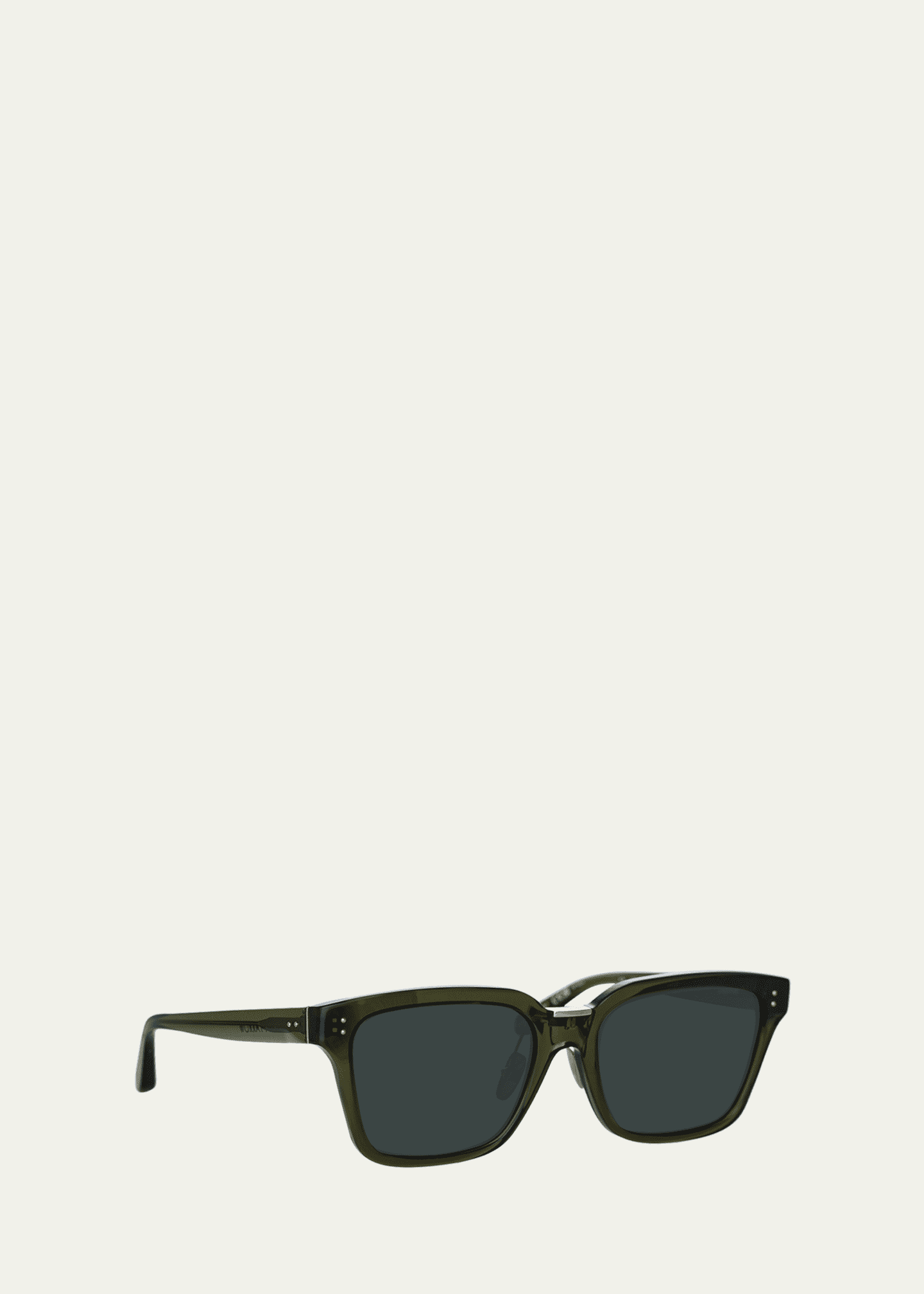 Linda Farrow Semi-Transparent Square Acetate & Nylon Sunglasses Image 2 of 3