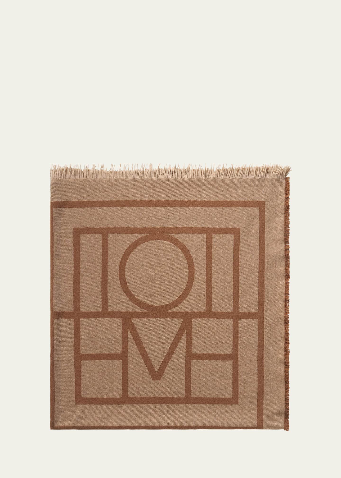 Toteme Monogram Cashmere-Blend Scarf Image 1 of 4