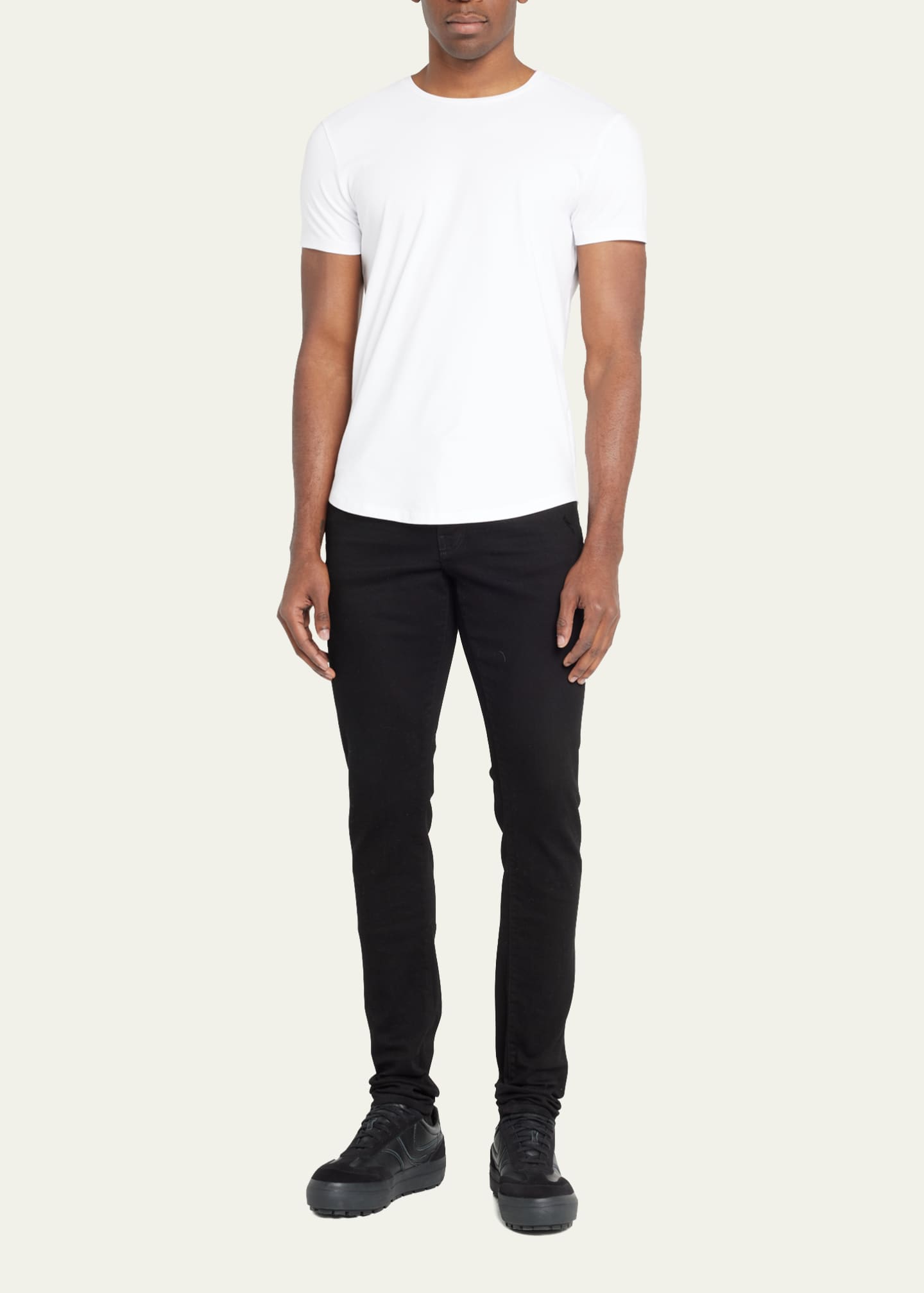 monfrere Men's Dann Solid Crew T-Shirt Image 2 of 5