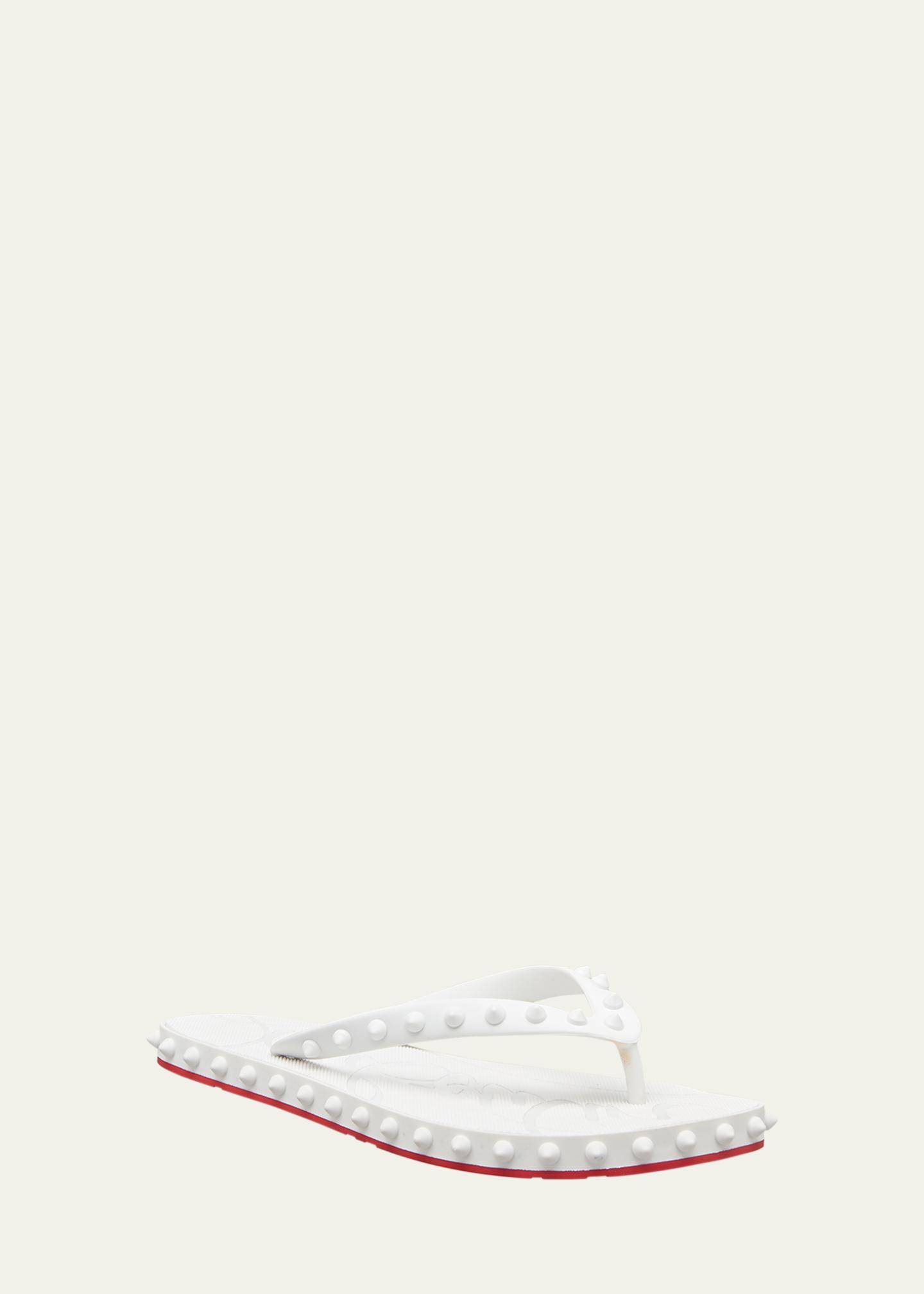 Christian Louboutin Loubi Donna Spike Flip Flops - Bergdorf Goodman