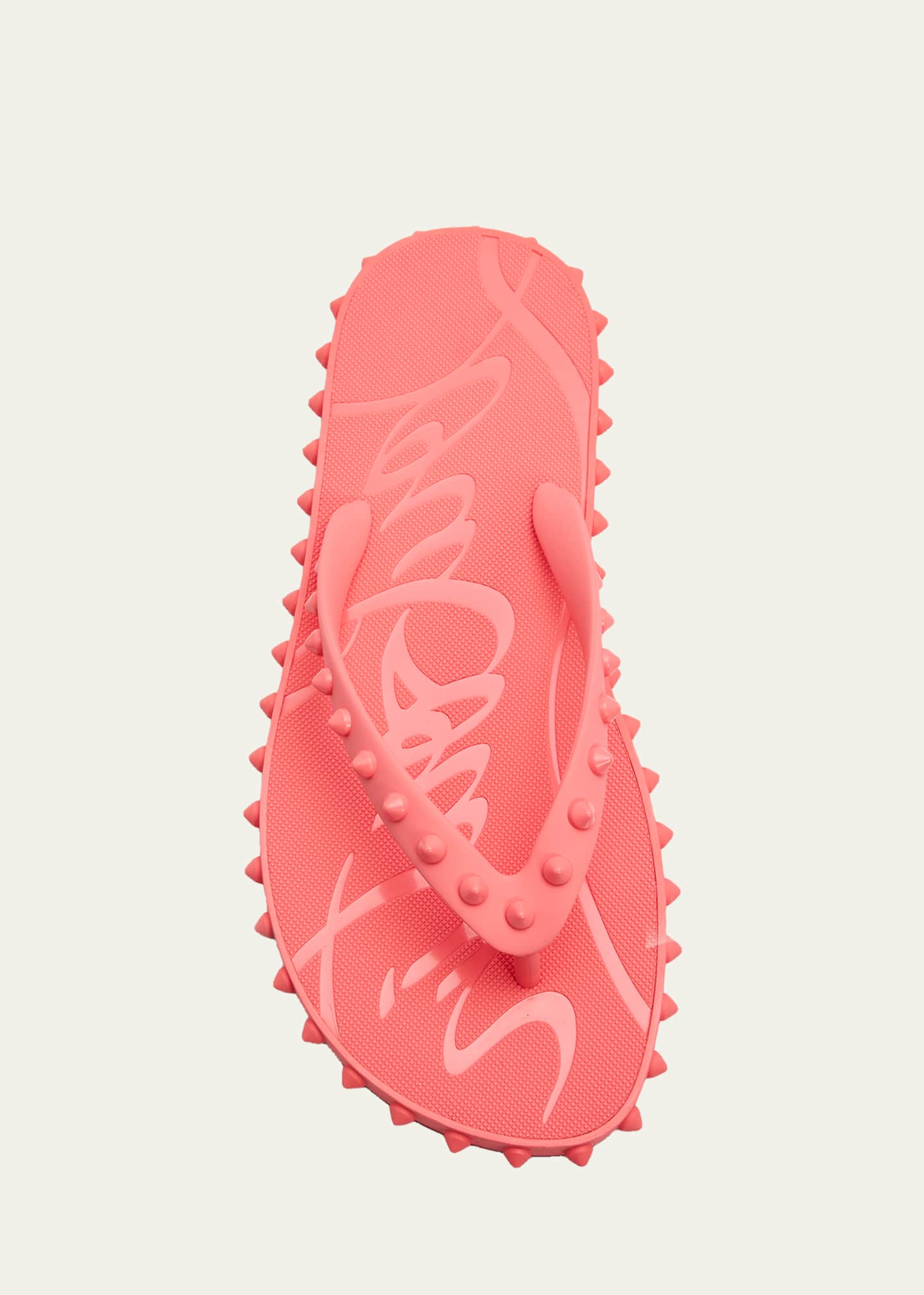 Christian Louboutin Loubi Donna Spike Flip Flops - Bergdorf Goodman
