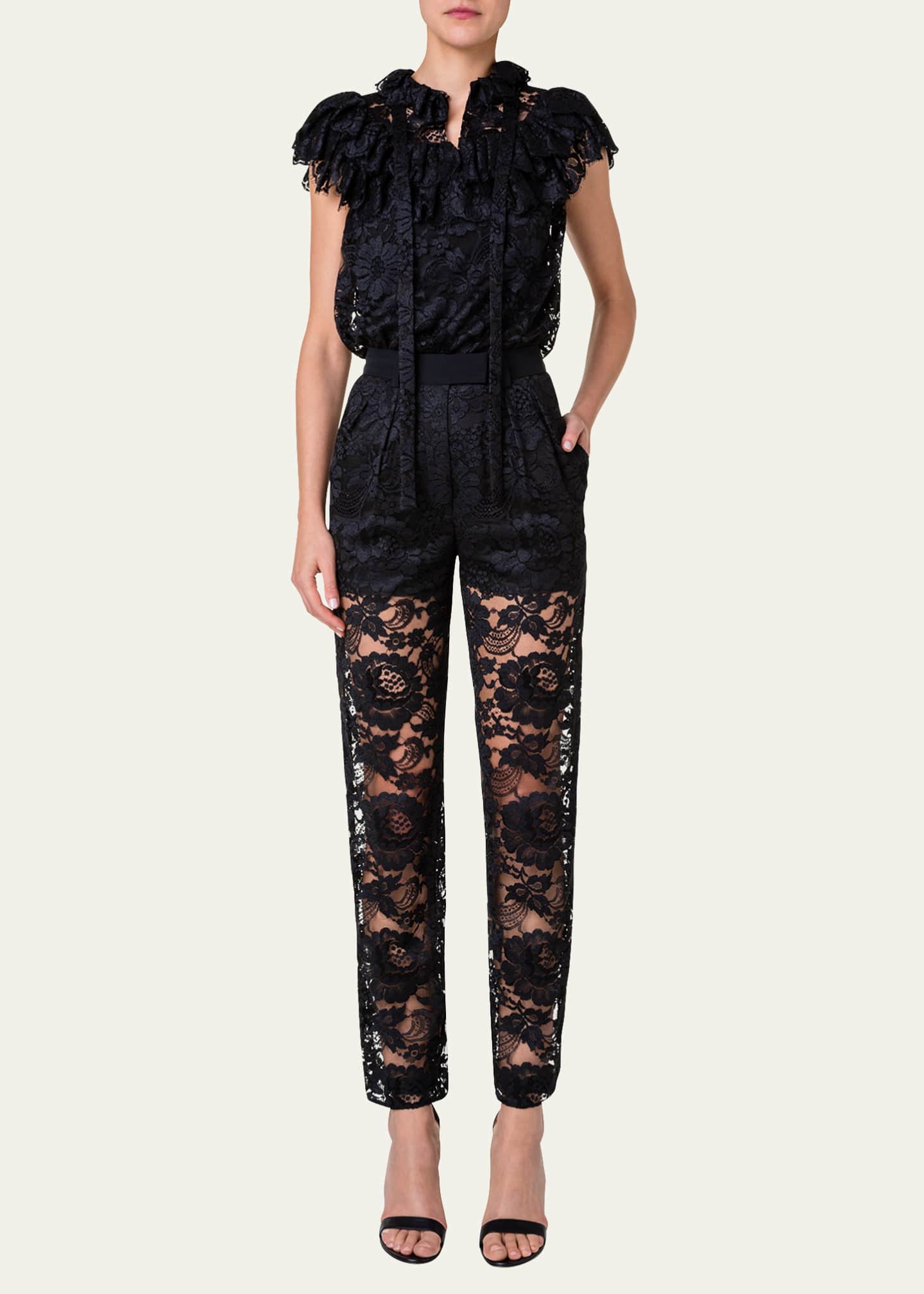 Ganni jerome lace jumpsuit outlet
