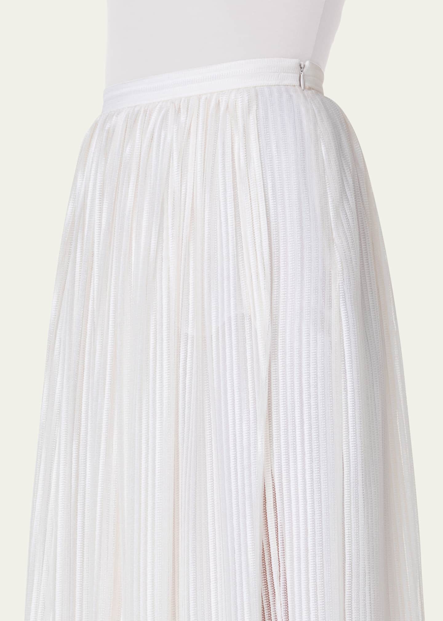 Akris Pleated Lace Maxi Skirt - Bergdorf Goodman