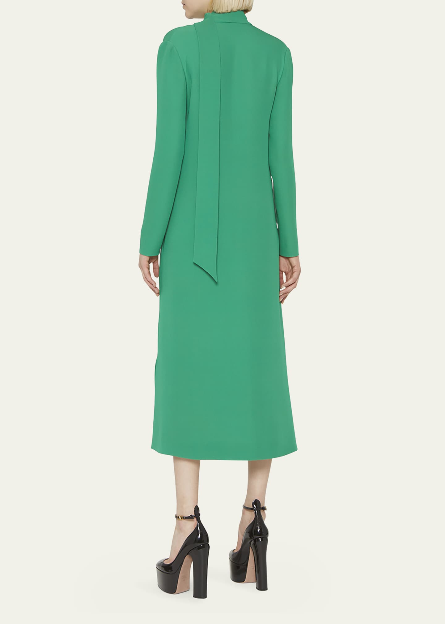 Valentino Garavani Cady Couture Sash Midi Dress Bergdorf Goodman