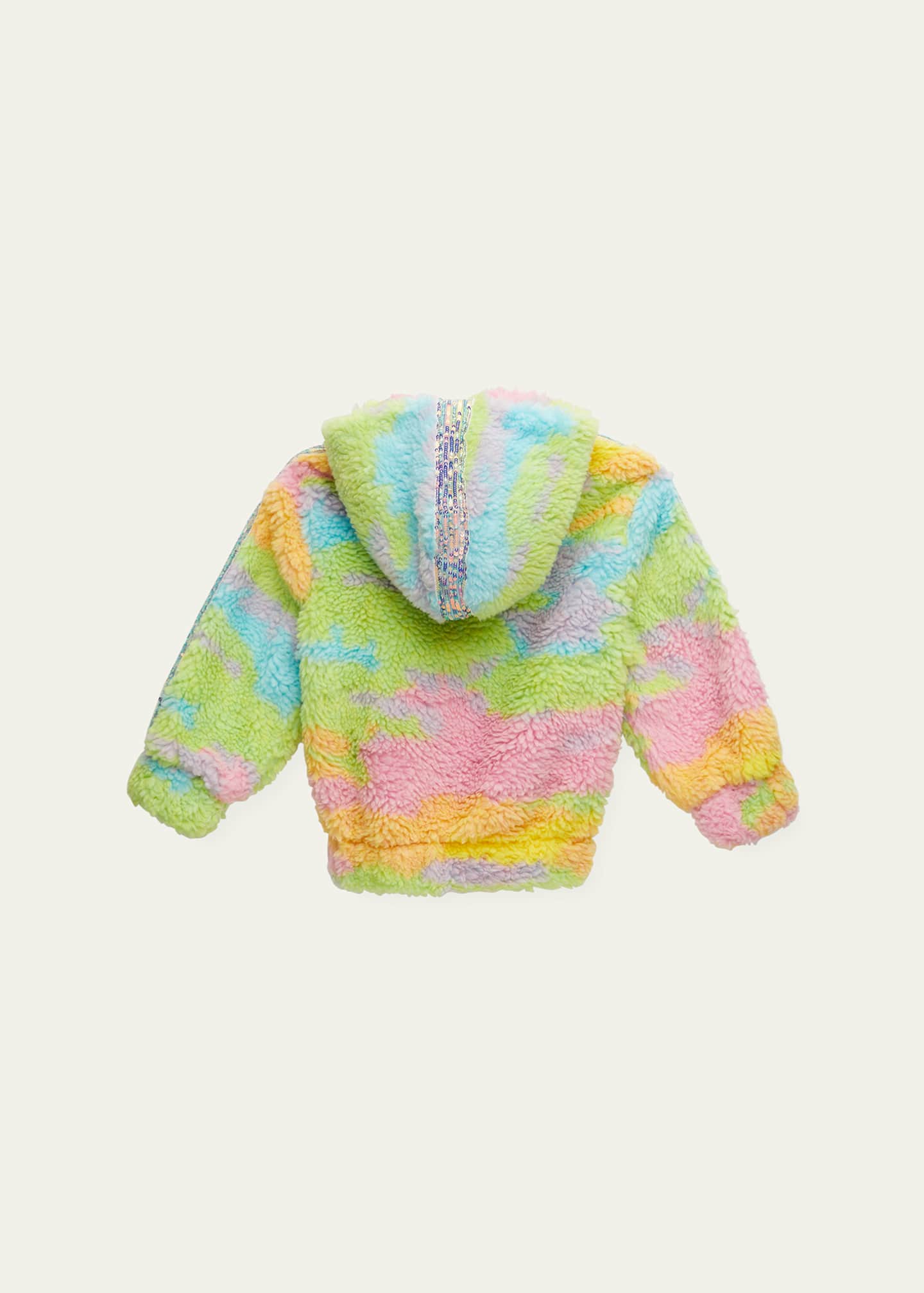 Hannah Banana Girl s Tie Dye Faux Fur Bomber Jacket Size 2T 6