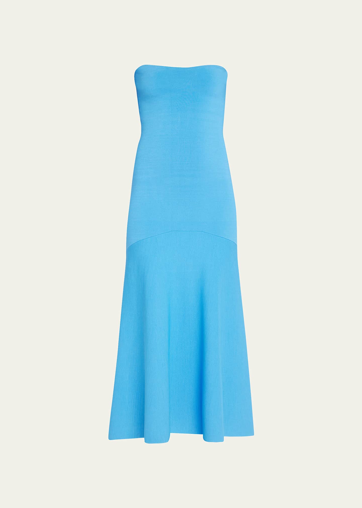 Strapless fit and flare midi dress hotsell