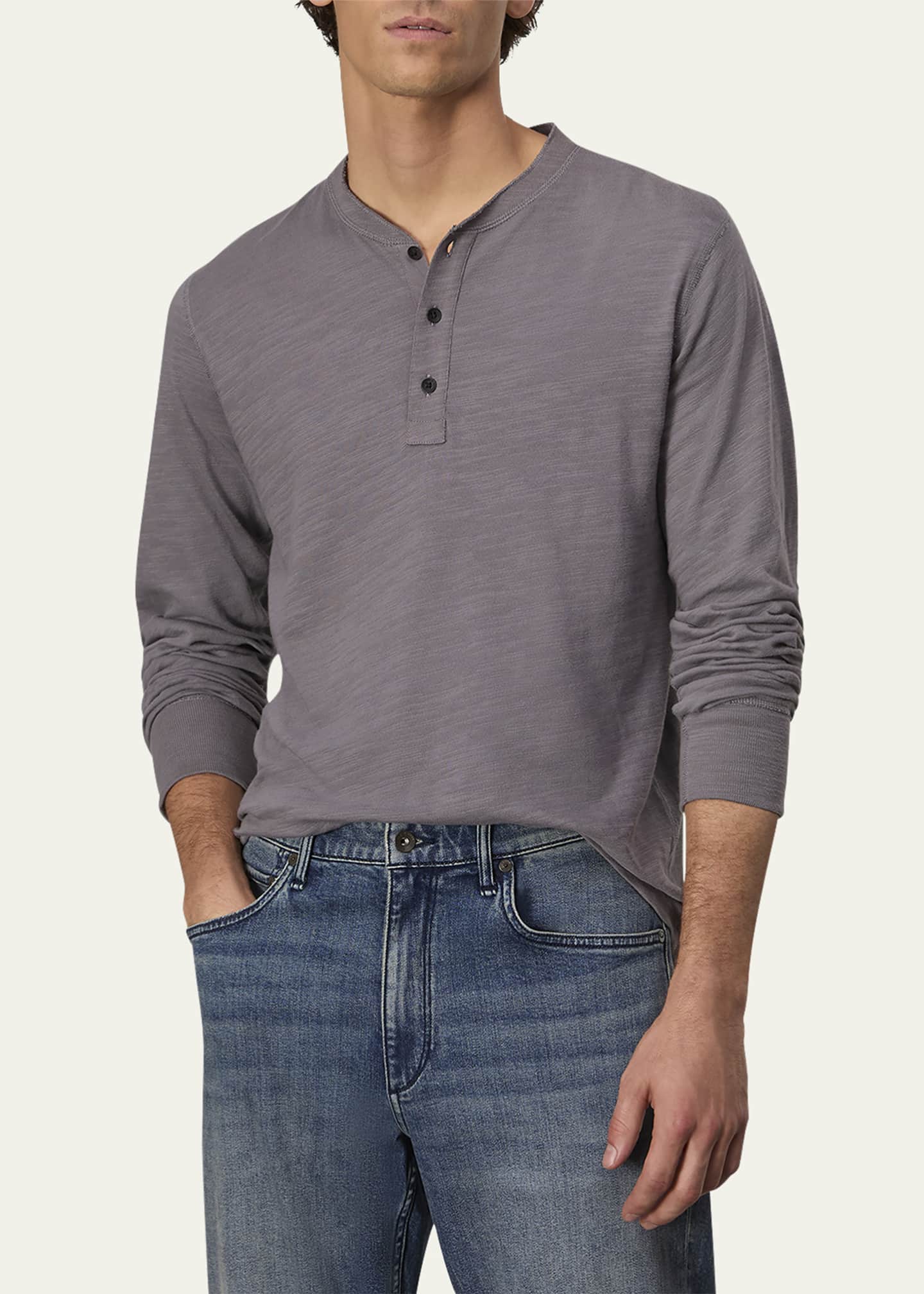 Rag & Bone Men's Classic Flame Henley Shirt Image 3 of 4
