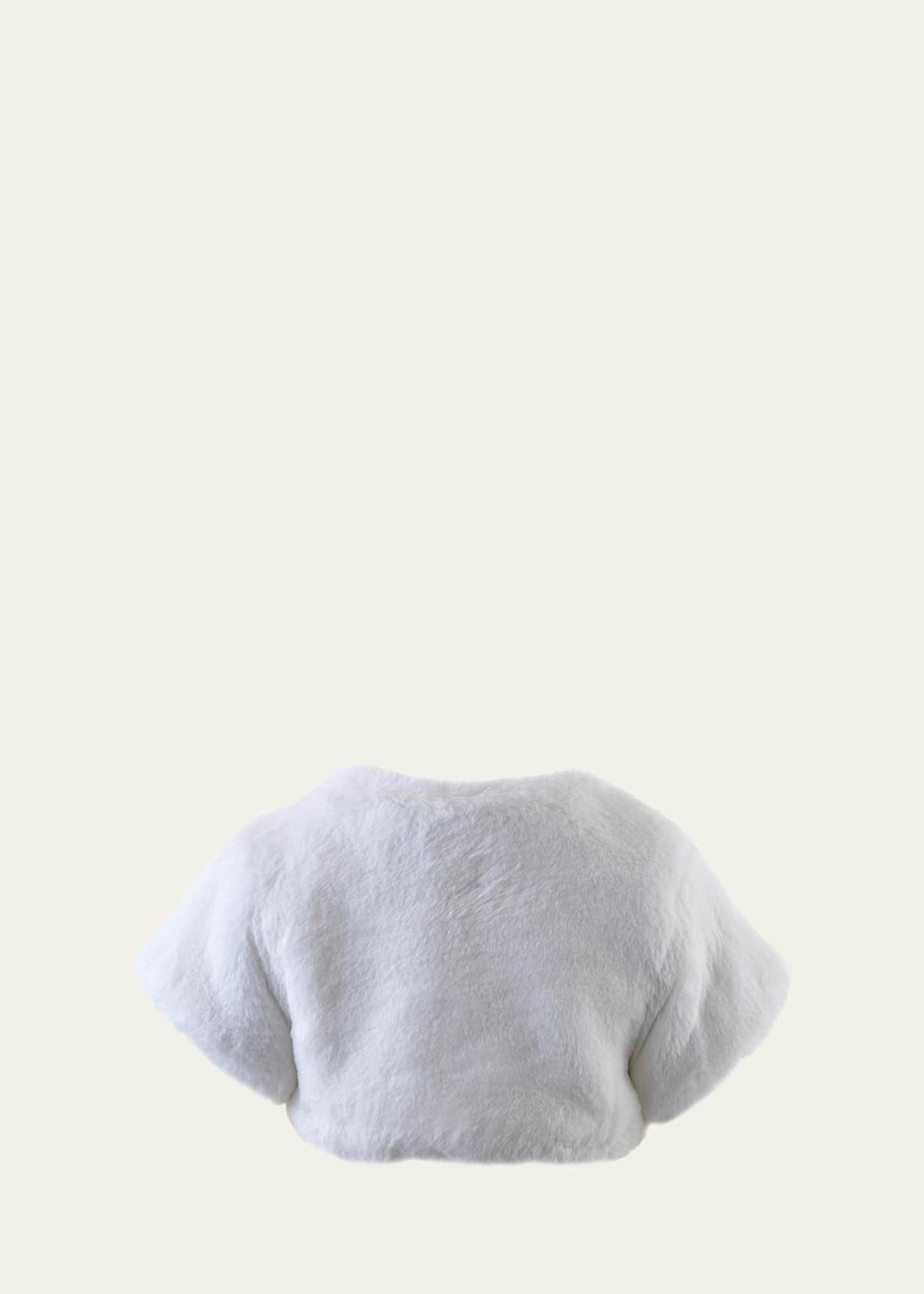 Rachel Riley Girl's Diamante Faux Fur Bolero, Size 2-12 Image 2 of 2