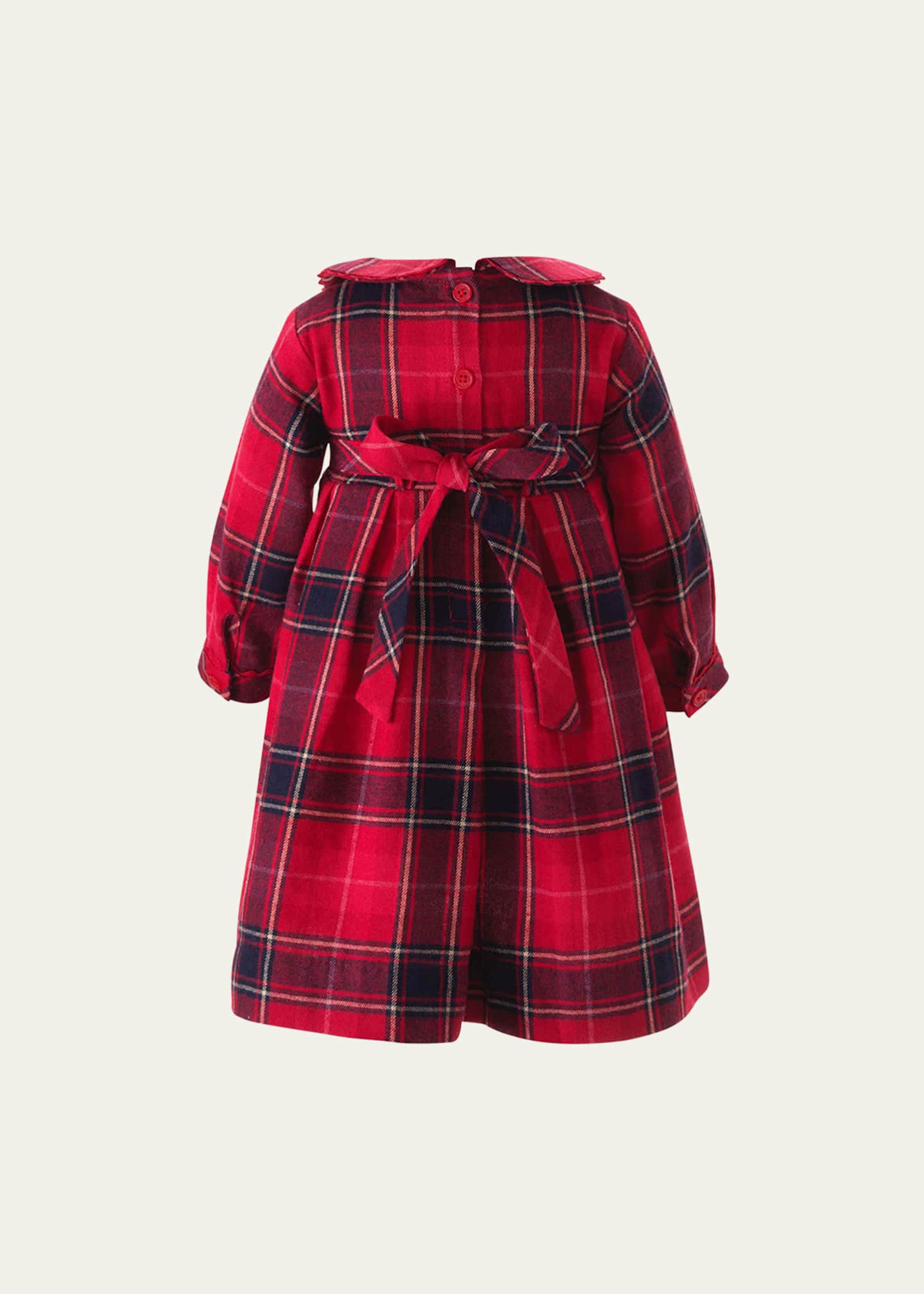 Rachel Riley Girl's Tartan-Print Pleated Dress W/ Bloomers, Size 6M-24M Image 2 of 2
