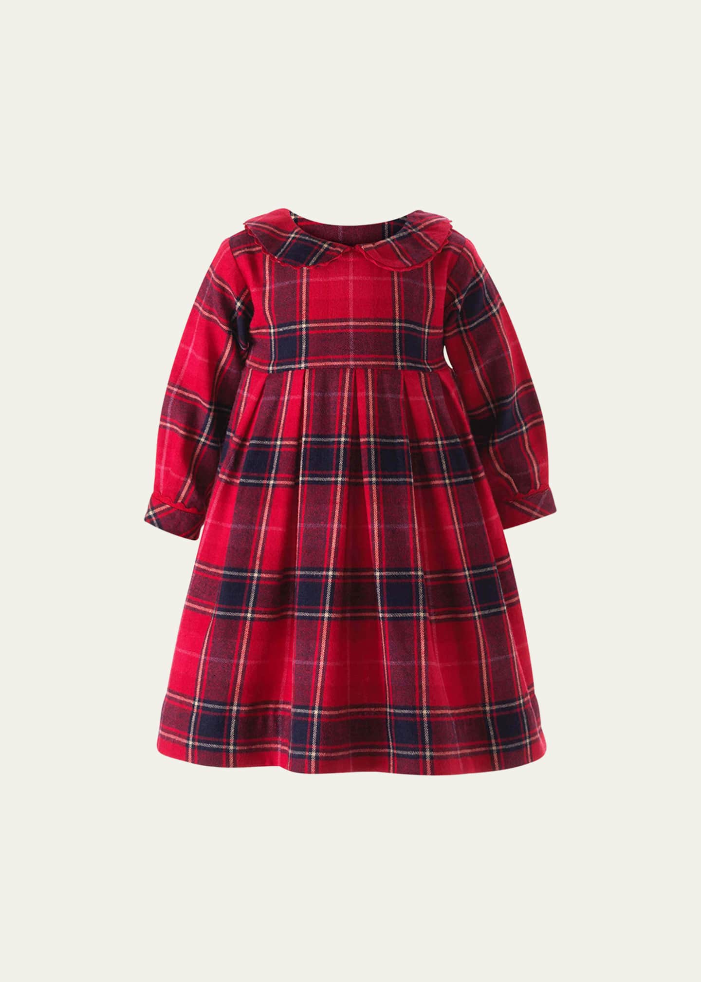 Rachel Riley Girl's Tartan-Print Pleated Dress W/ Bloomers, Size 6M-24M Image 1 of 2