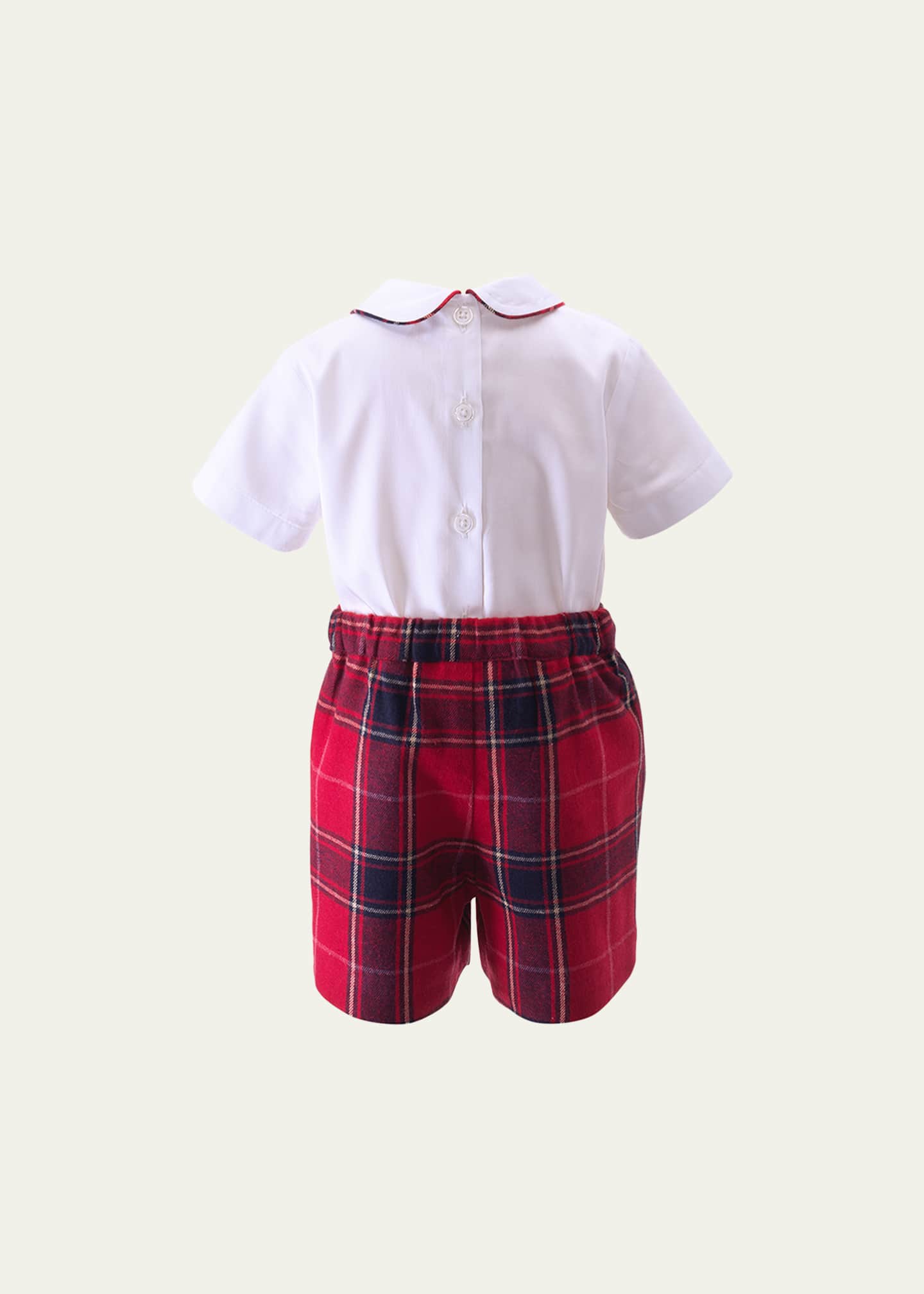 Rachel Riley Boy's Tartan Shirt & Shorts Set, Size 6M-24M Image 2 of 2