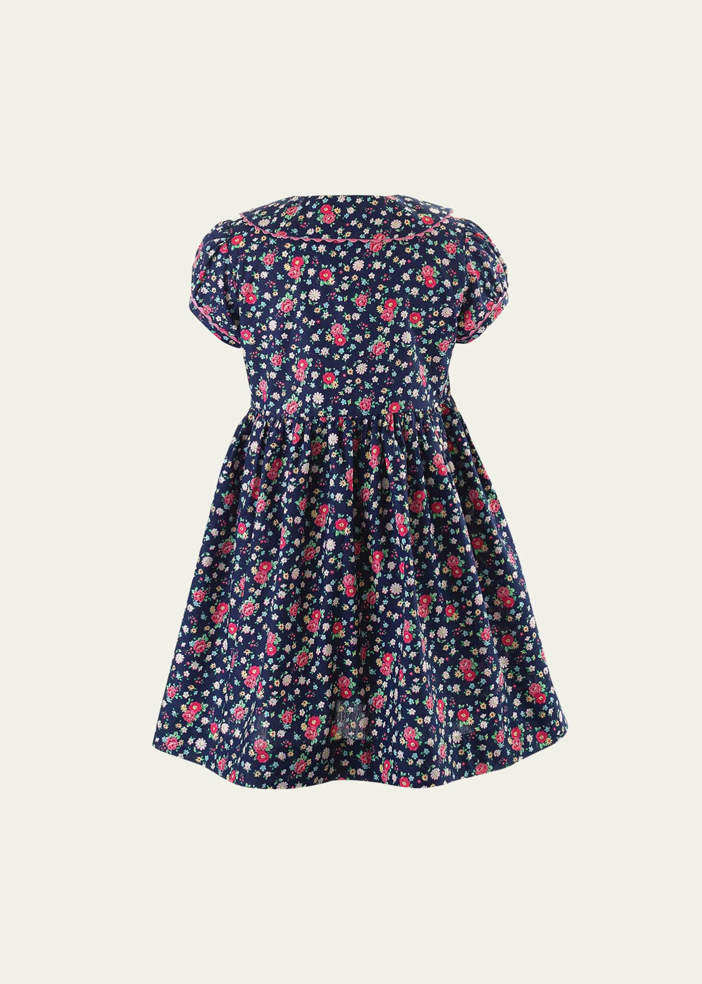 Rachel Riley Girl's Floral-Button Down Dress, Size 2-10 Image 2 of 2