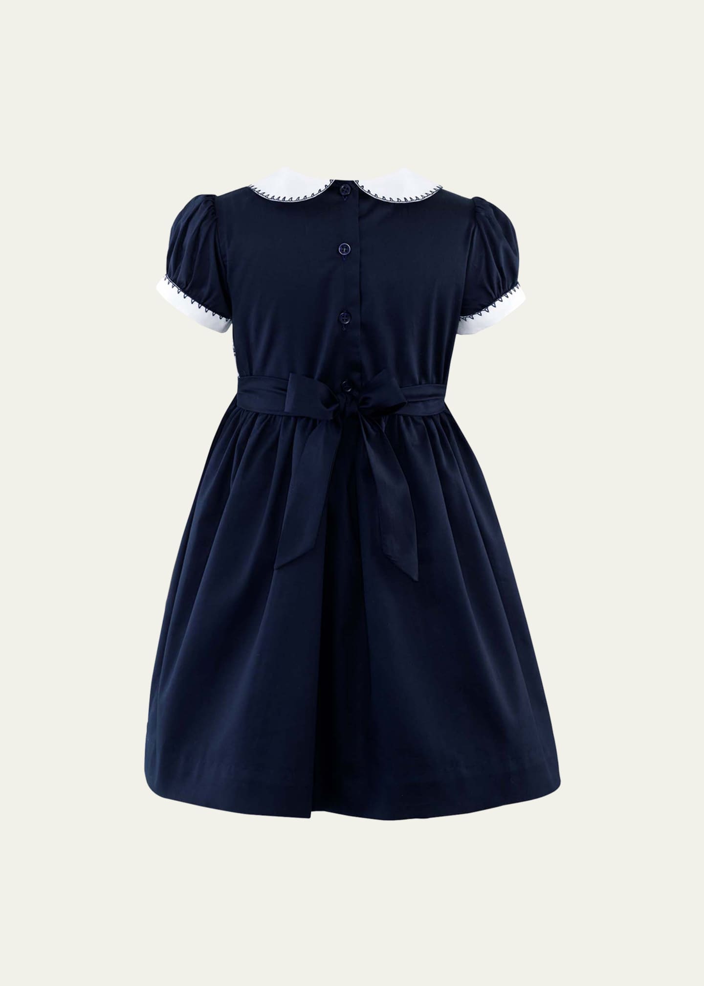 Rachel Riley Girl's Smocked Festive Dress, Size 2-10 Image 2 of 2