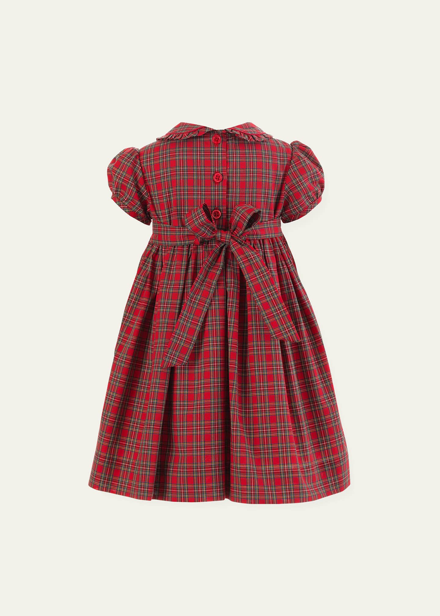 Rachel Riley Girl's Tartan-Print Frill Dress W/ Bloomers, Size 6M-24M ...