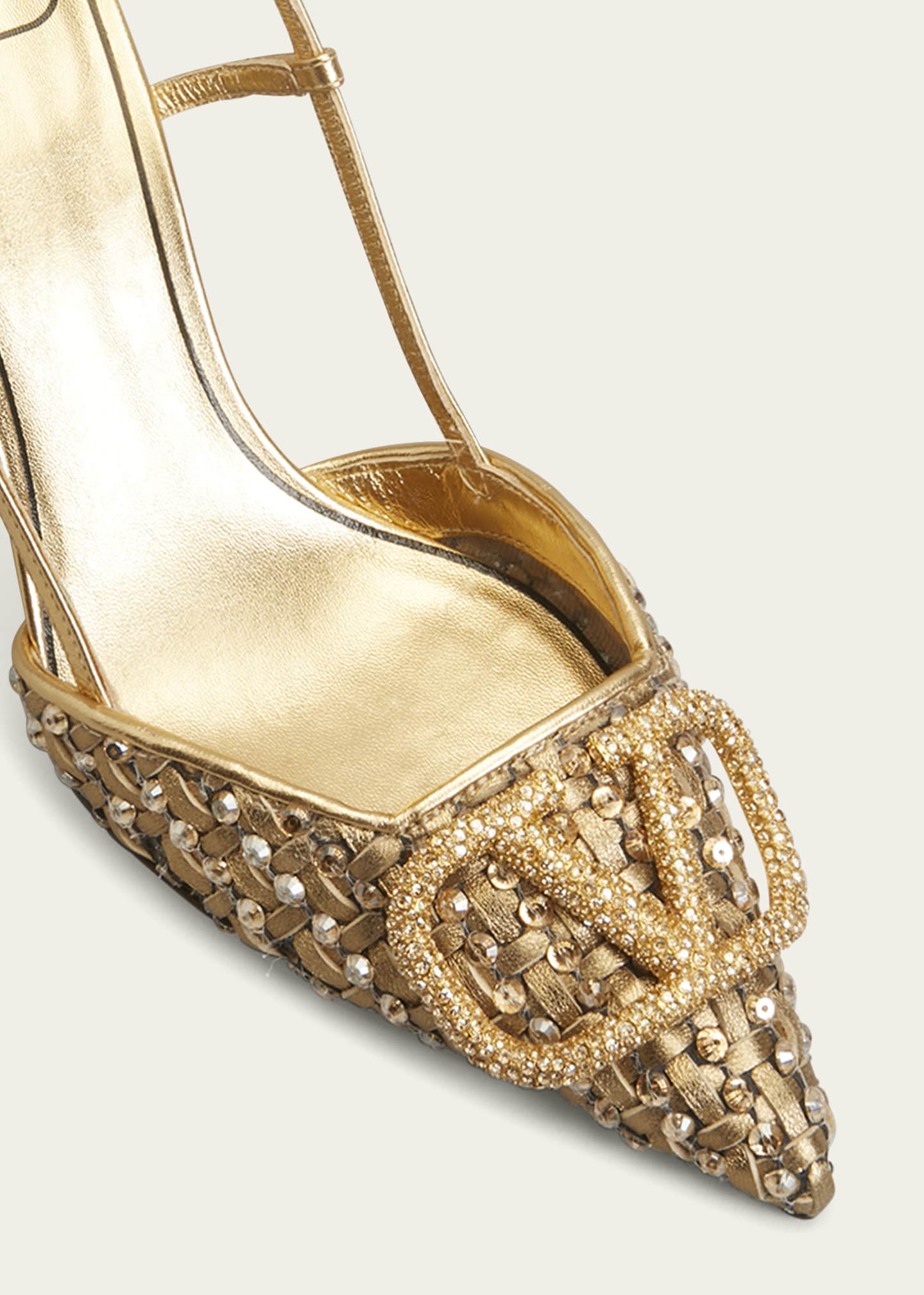Gold valentino heels hot sale