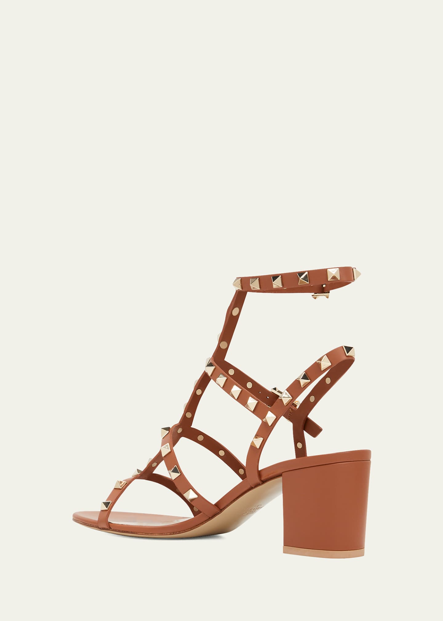 Valentino Garavani Rockstud Caged Ankle Strap Sandals