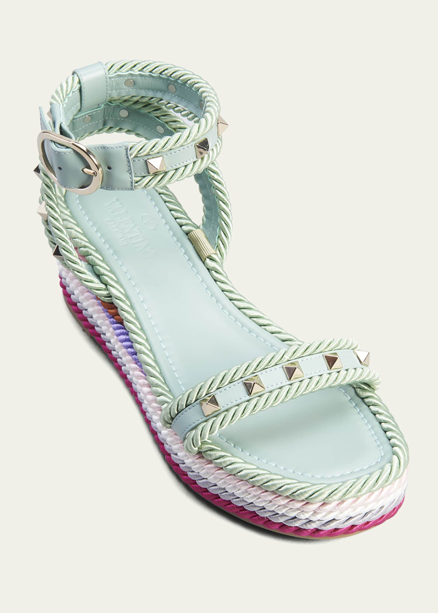 Valentino garavani hotsell rockstud espadrille wedge