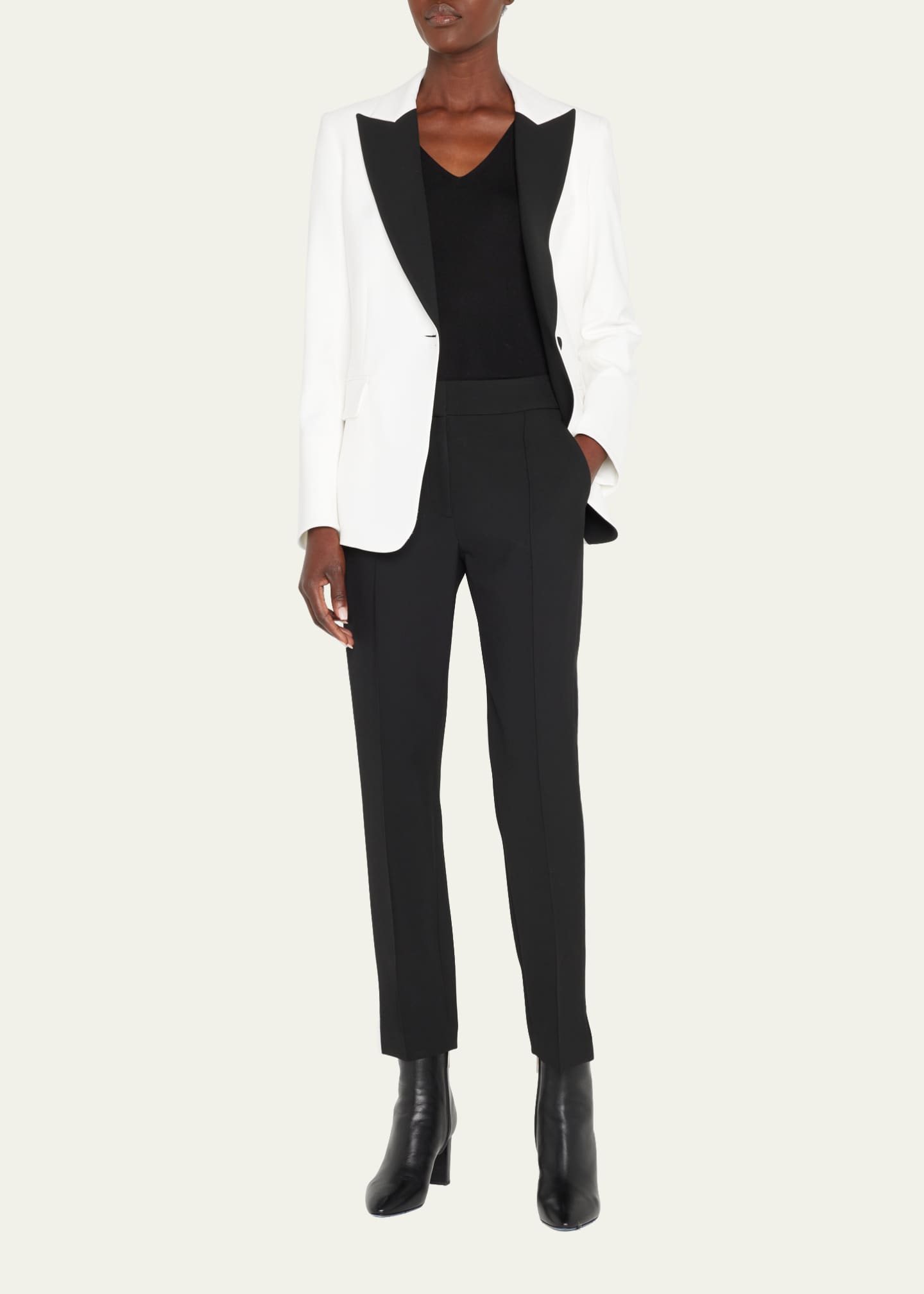 Veronica Beard Lago Slim Straight Ankle Pants - Bergdorf Goodman