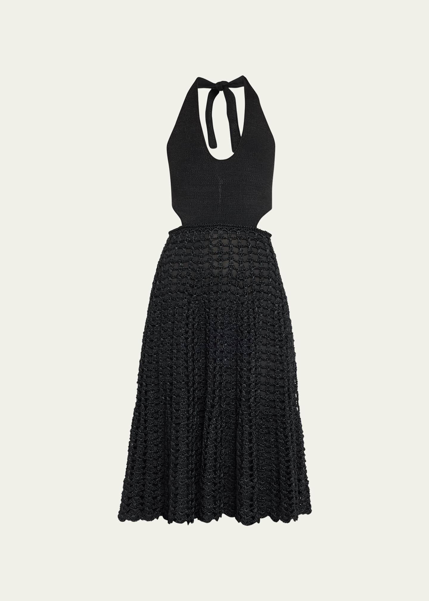 Proenza Schouler Knit Halter Dress w/ Crochet Skirt Bergdorf Goodman