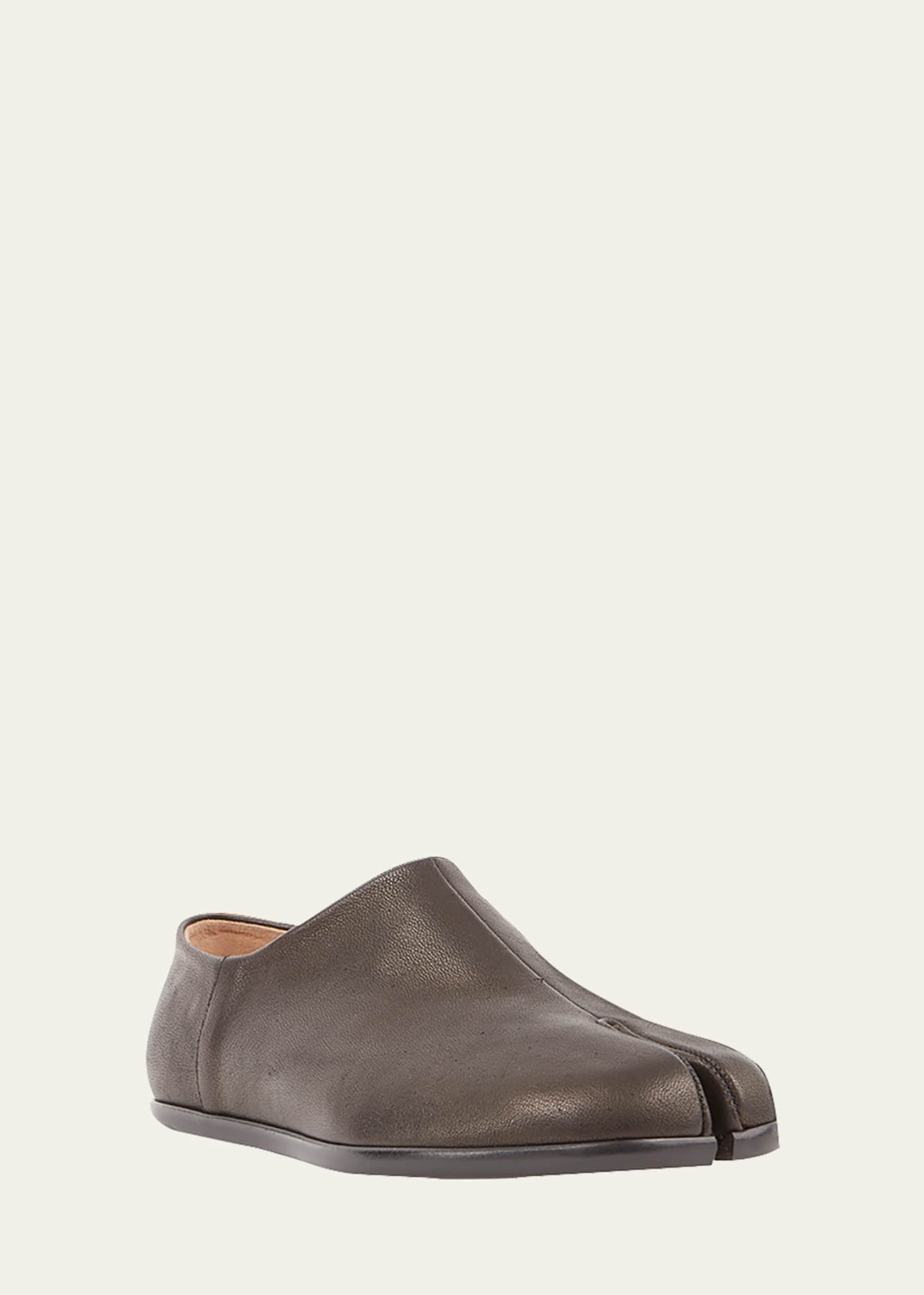 Maison Margiela Men's Tabi Babouchev Tabi-Toe Leather Slip-On Shoes ...