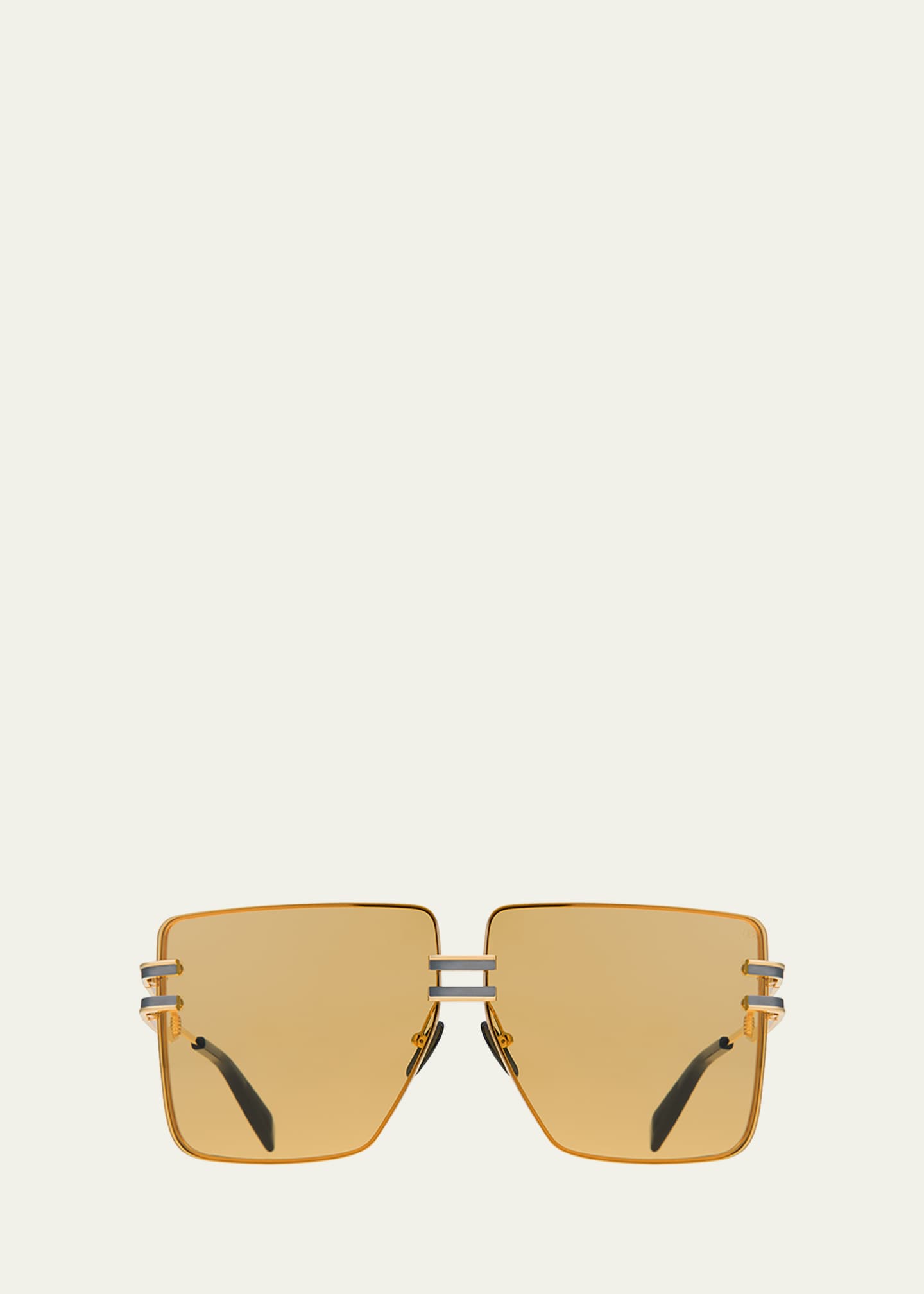 Balmain Gendarme Square Metal Sunglasses Image 2 of 2