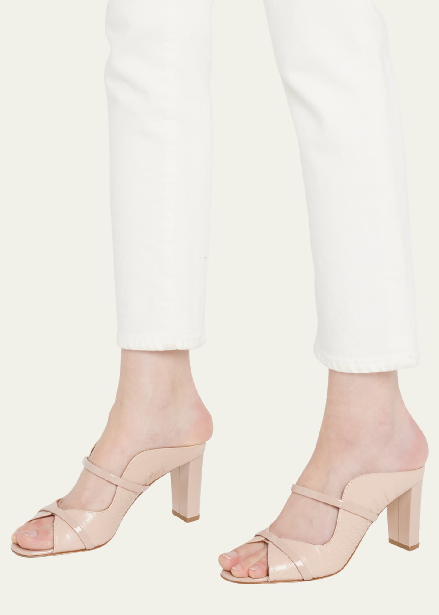 Malone Souliers Norah Croco DualBand Mules Bergdorf Goodman