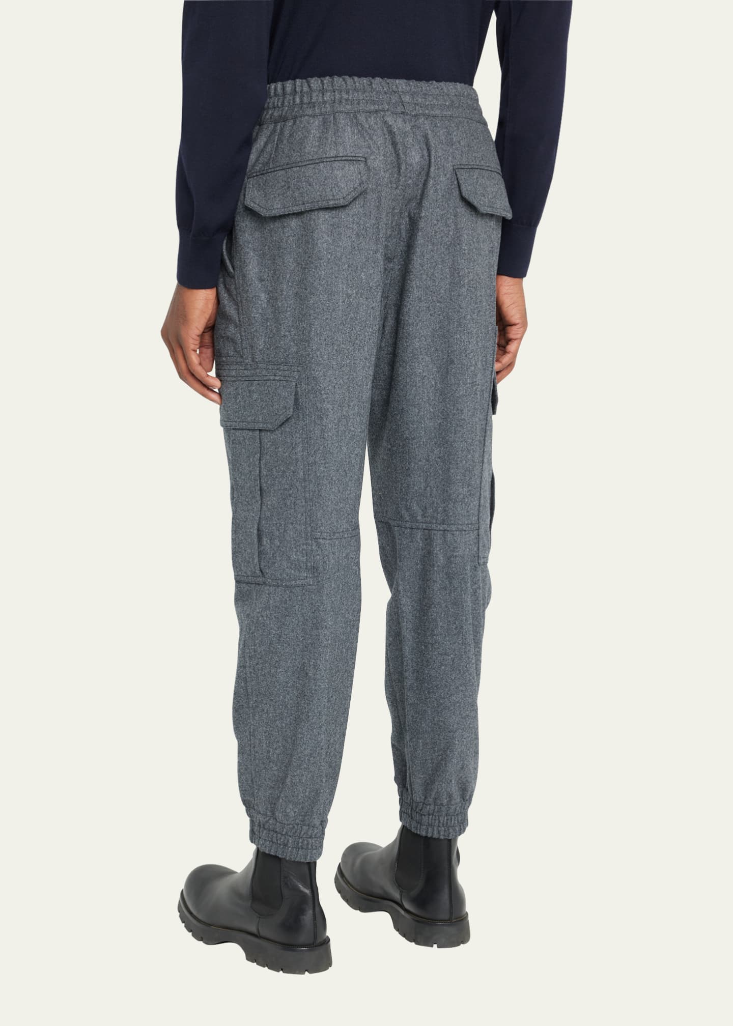 Brioni Men's Wool Drawstring Cargo Pants Bergdorf Goodman