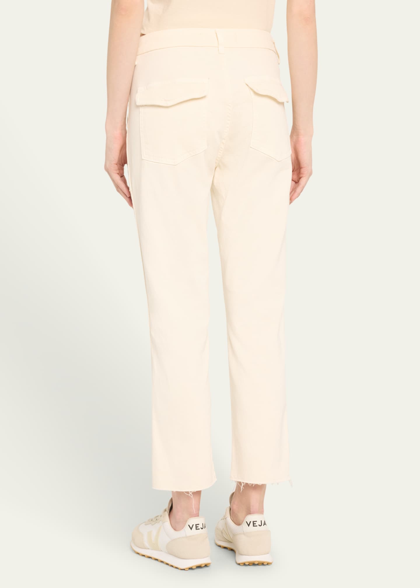 AMO Denim Straight Cropped Army Trousers Image 3 of 5