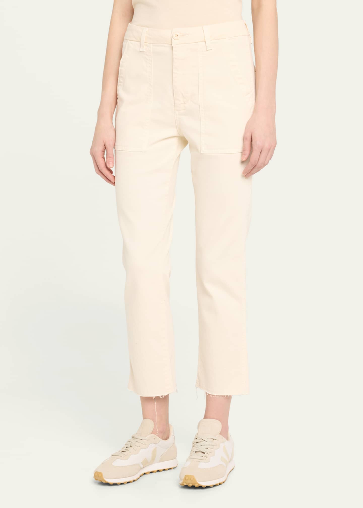 AMO Denim Straight Cropped Army Trousers Image 4 of 5
