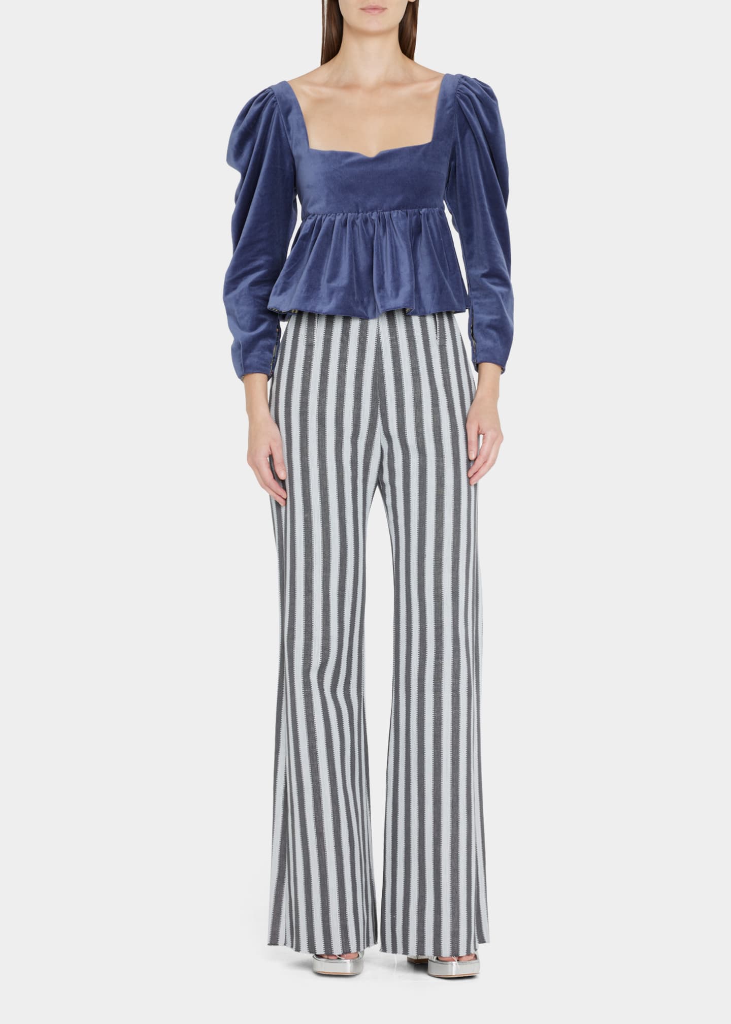 Alix of Bohemia Charlie Striped Flared-Leg Pants - Bergdorf Goodman